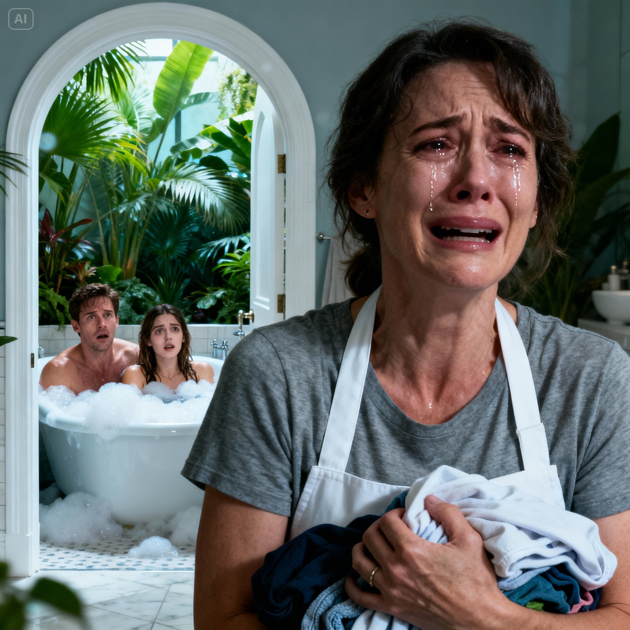 My husband was secretly bathing “together” with our housemaid in the bathtub. I gathered all their clothes, locked the door, and invited the relatives to “enjoy the surprise feast.” The screams that followed were deafening…