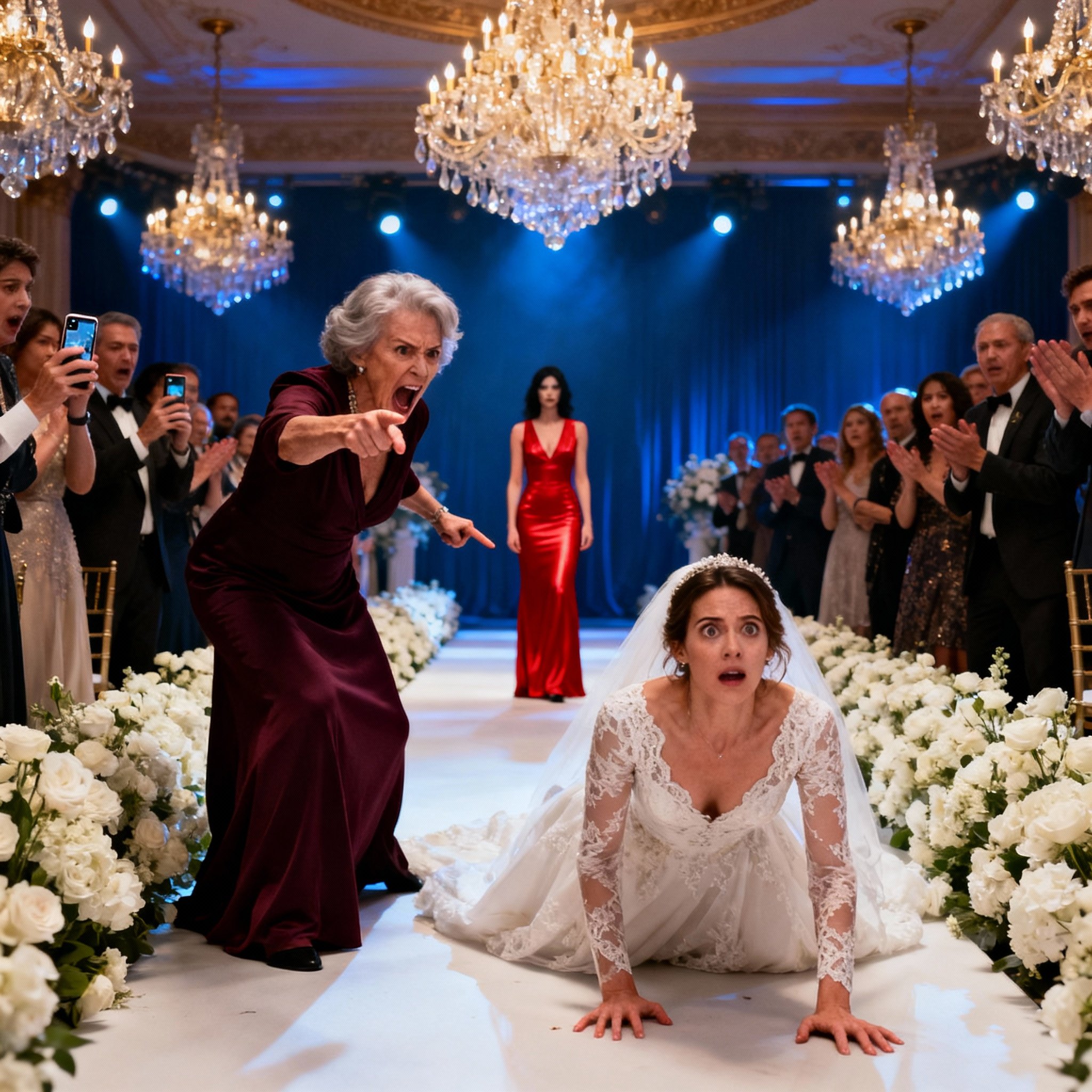 “Get on your knees or the wedding is over right now.” The mother-in-law forced the pregnant bride to crawl down the aisle to please her mistress; the groom watched coldly.
