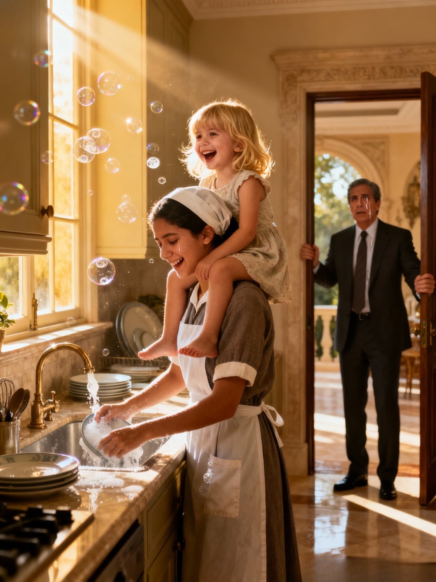 THE MILLIONAIRE ARRIVES HOME EARLY AND NEARLY FAINTS AT WHAT HE SEES.