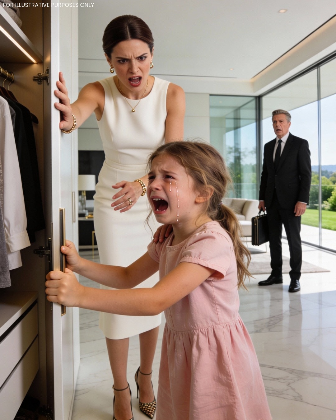 HE HEARD HIS DAUGHTER BEGGING FROM A CLOSET AT 2 A.M., AND UPON RETURNING HOME, HE DISCOVERED THE CRUEL TRUTH HIS WIFE WAS HIDING…