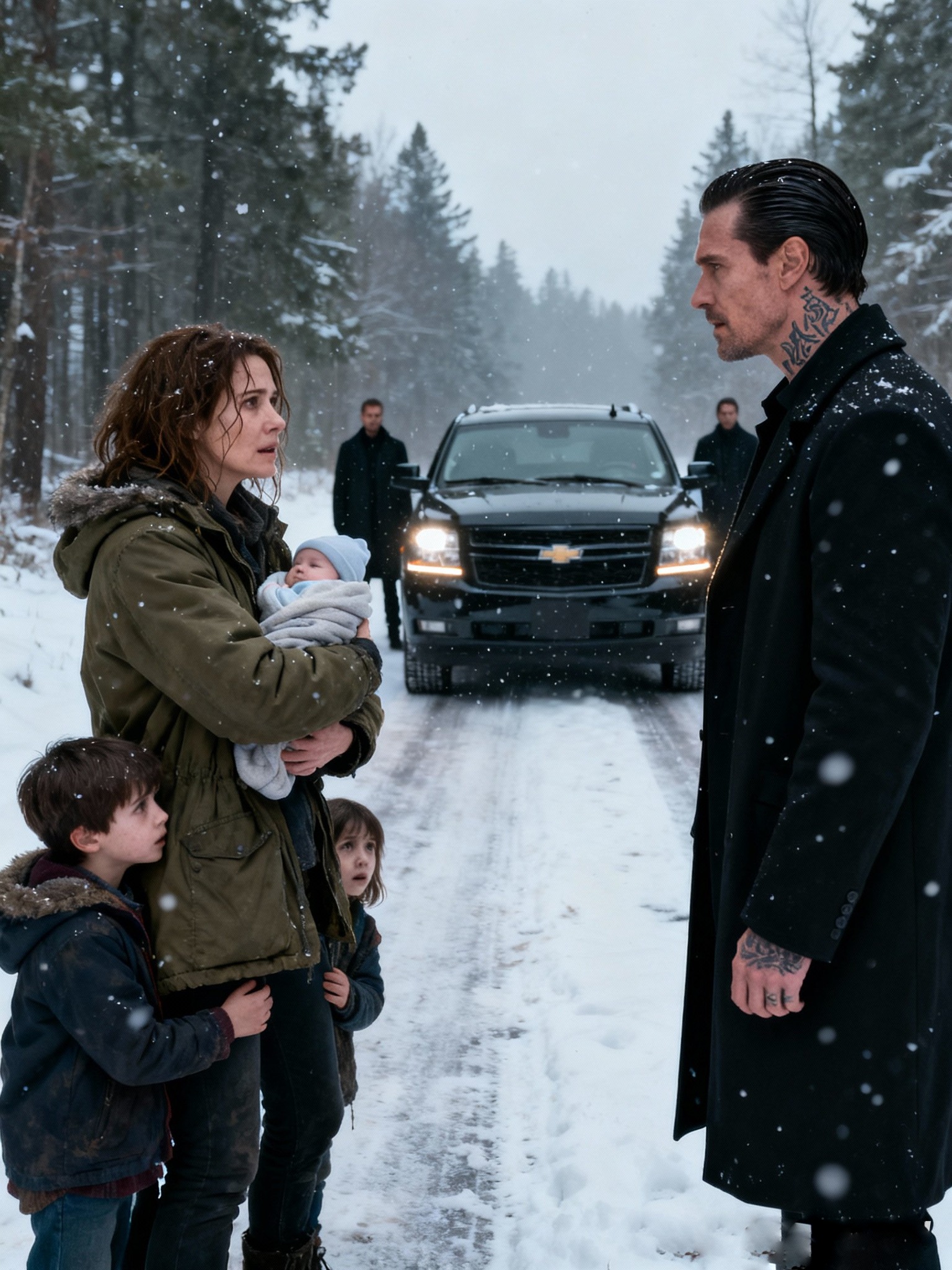 “Who did this?” – A mob boss saw a widow and her children abandoned in a blizzard.