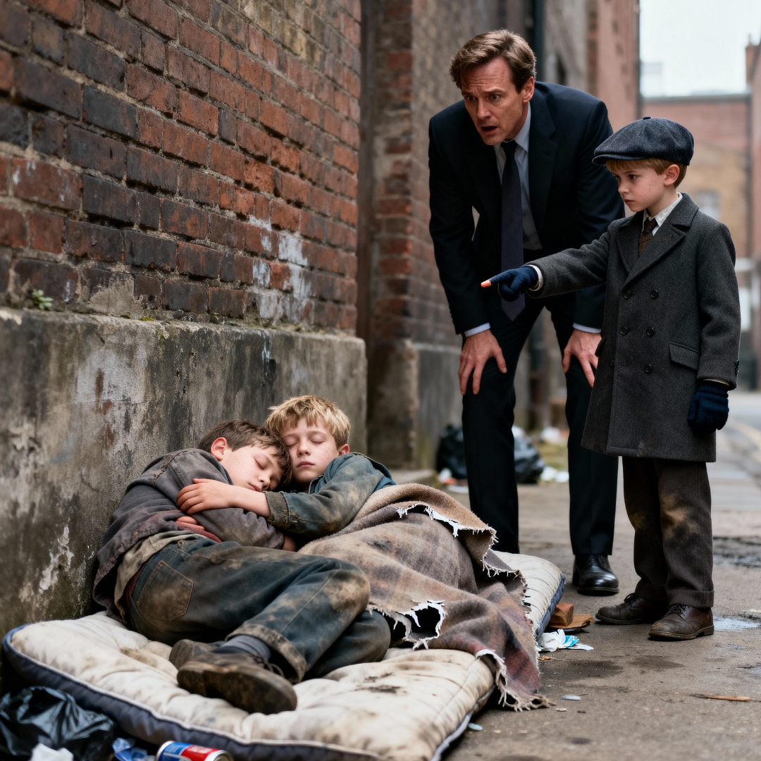 “DADDY, LOOK. THOSE CHILDREN ARE SLEEPING IN THE TRASH. THEY LOOK JUST LIKE ME.” A BILLIONAIRE NEVER IMAGINED WHAT HIS SON WOULD SAY NEXT.