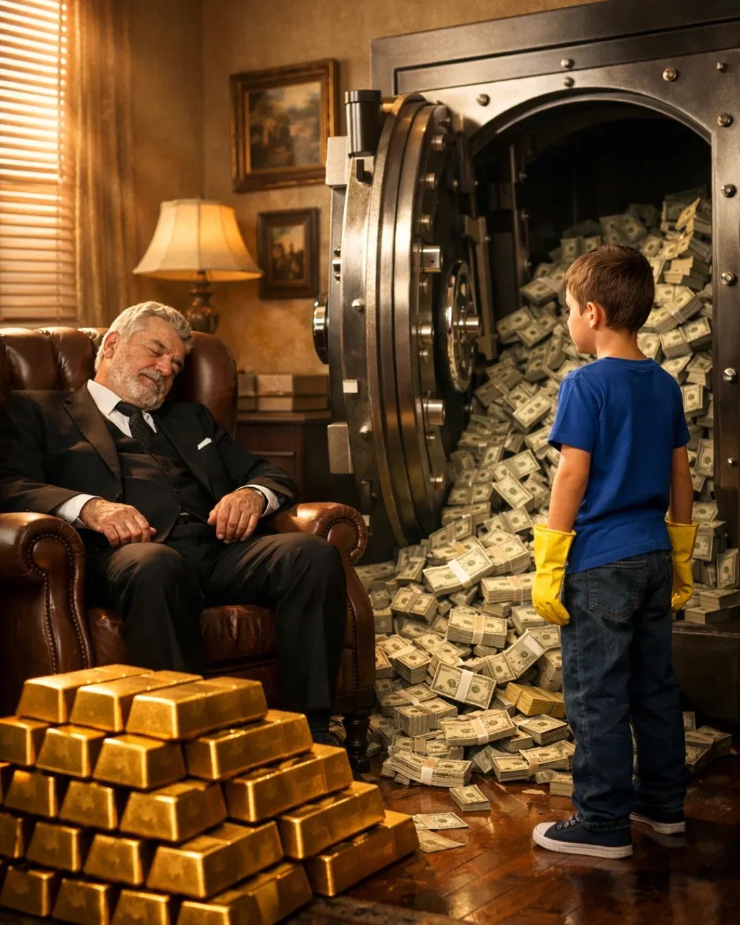 Billionaire pretends to be asleep to test his employee’s son: What the boy did left him frozen