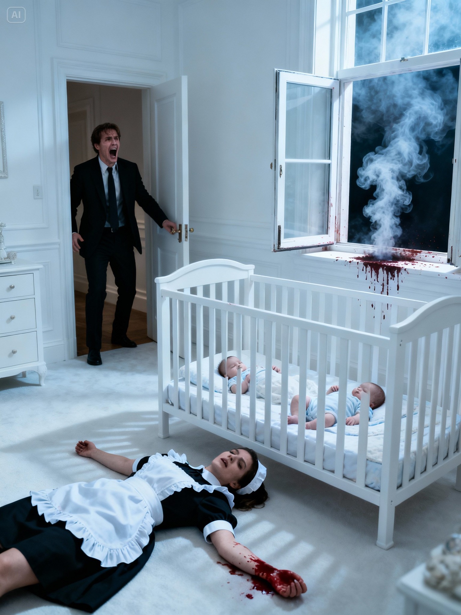 A billionaire arrives home to find his Black maid sleeping on the floor with his one-year-old twin children, and the shocking finale…