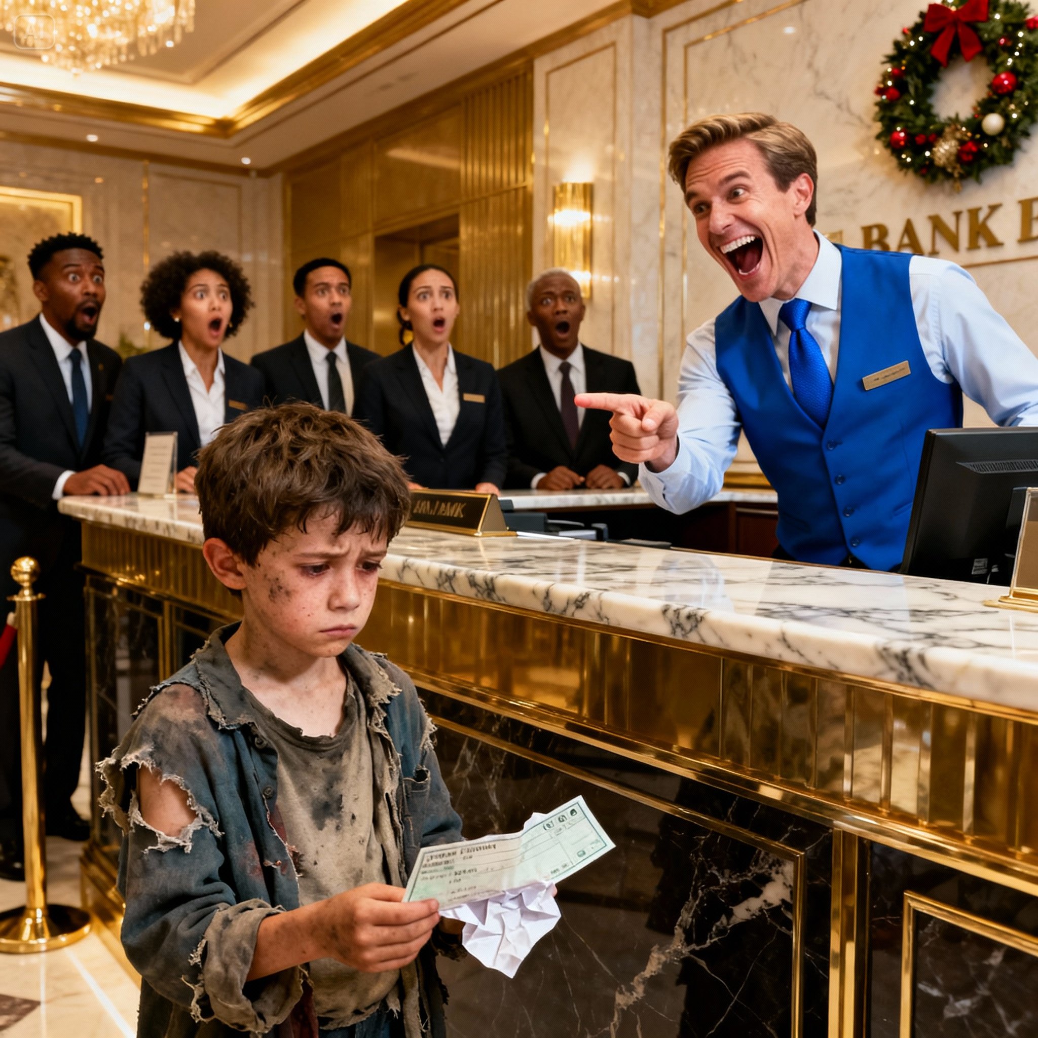 A Black boy in tattered shoes walked into a bank to check his account—and the manager mocked him until the balance changed everything.