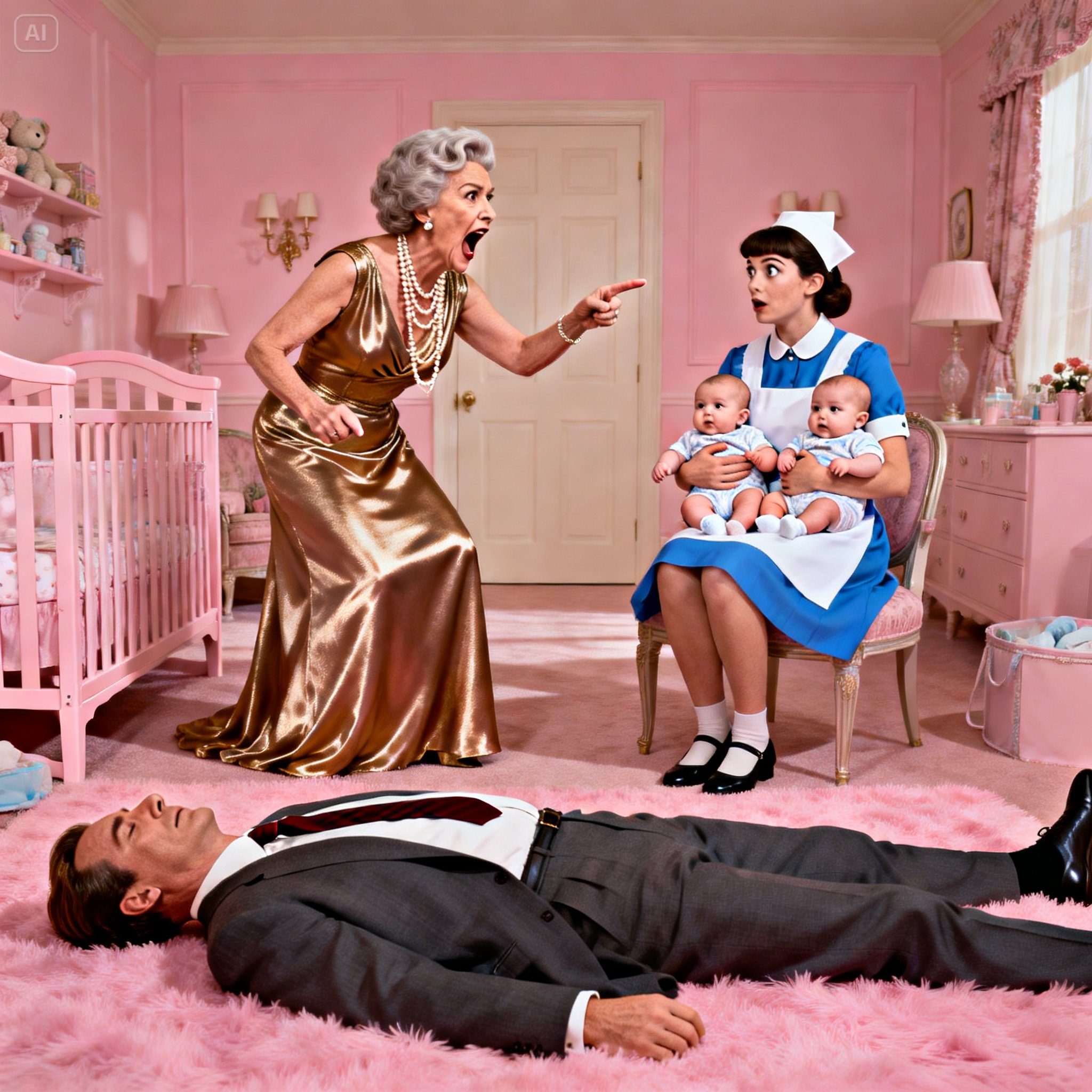 Millionaire faked a faint to test his girlfriend and his twins, until the domestic worker—Lisandro’s body hit the hardwood floor with a dry, brutal thud, a sound that turned the blood cold in the luxurious children’s room.