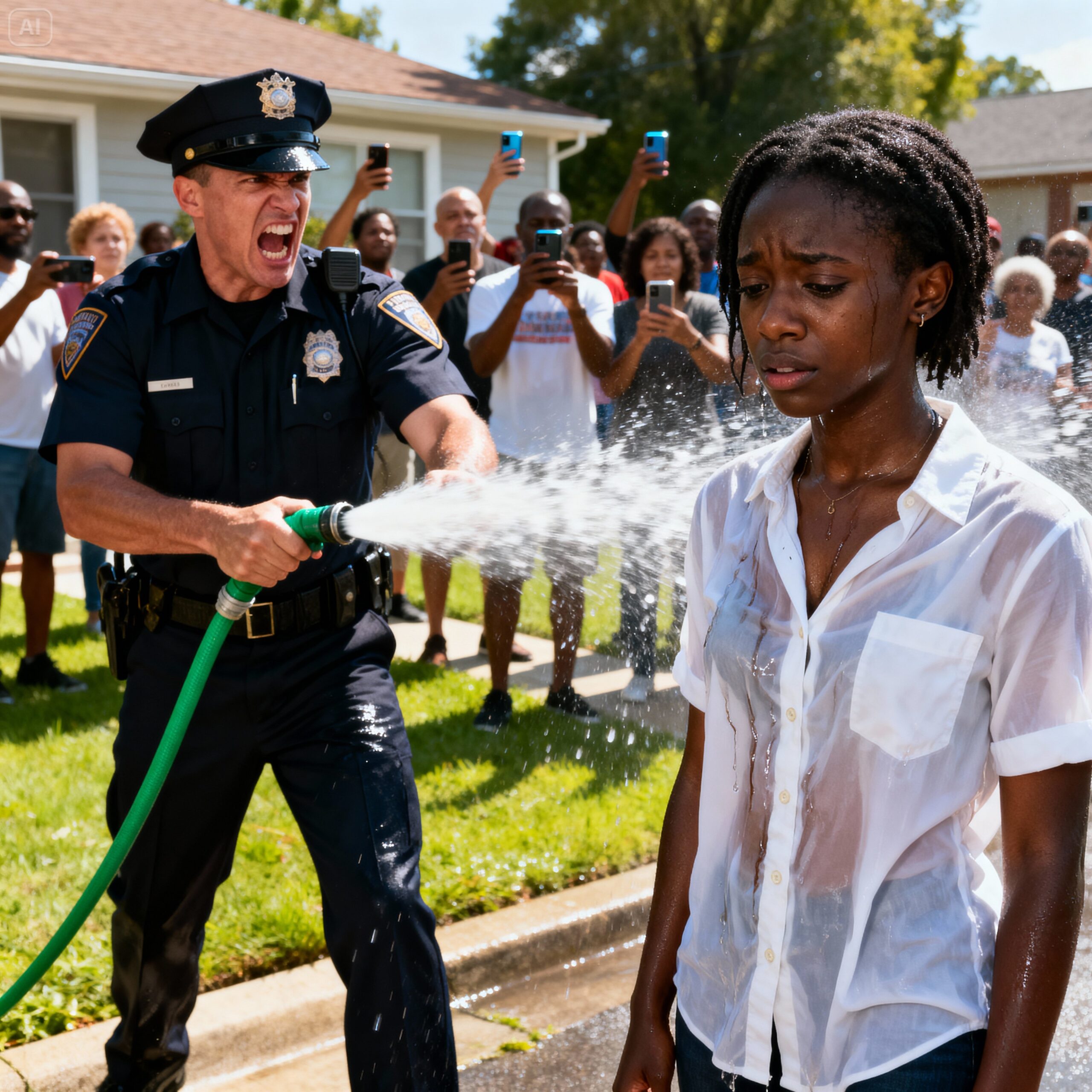 A POLICE OFFICER PUBLICLY HUMILIATES A BLACK JUDGE WITH A HOSE. AND THEN HE ENDS UP BEGGING.