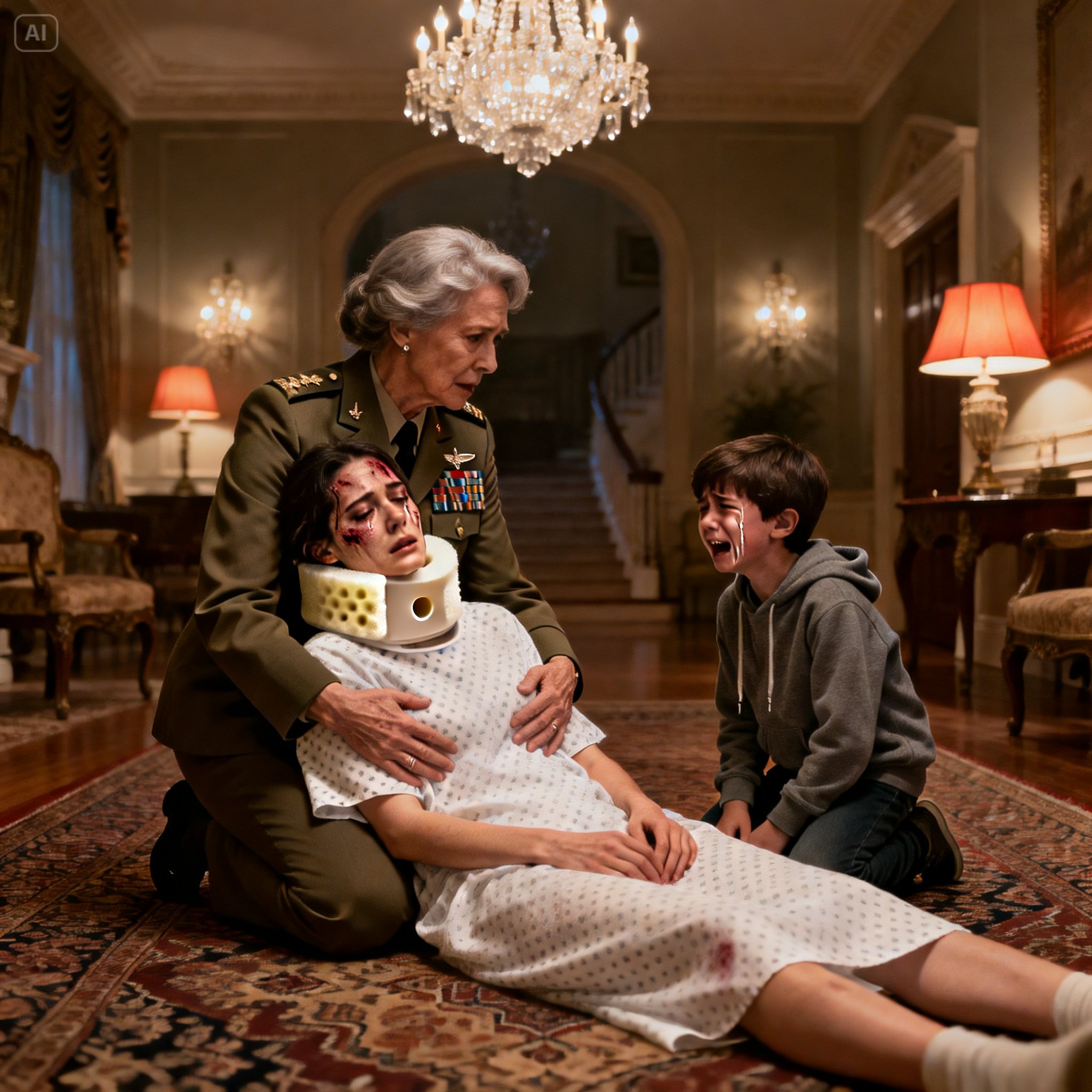 I never told my son-in-law I was a retired military interrogator. To him, I was just a harmless babysitter—easy to ignore, easy to use. Then, during dinner, my grandson whispered through tears, “Daddy hurts Mommy… there was so much blood.” I ran to her. My daughter was barely alive, bruises everywhere, breath shaking. “He beat me… for his mistress,” she whispered. I took her home and sent one message: “Come to my house.” He thought he was in control. He was wrong. Some invitations are not meant to be survived.