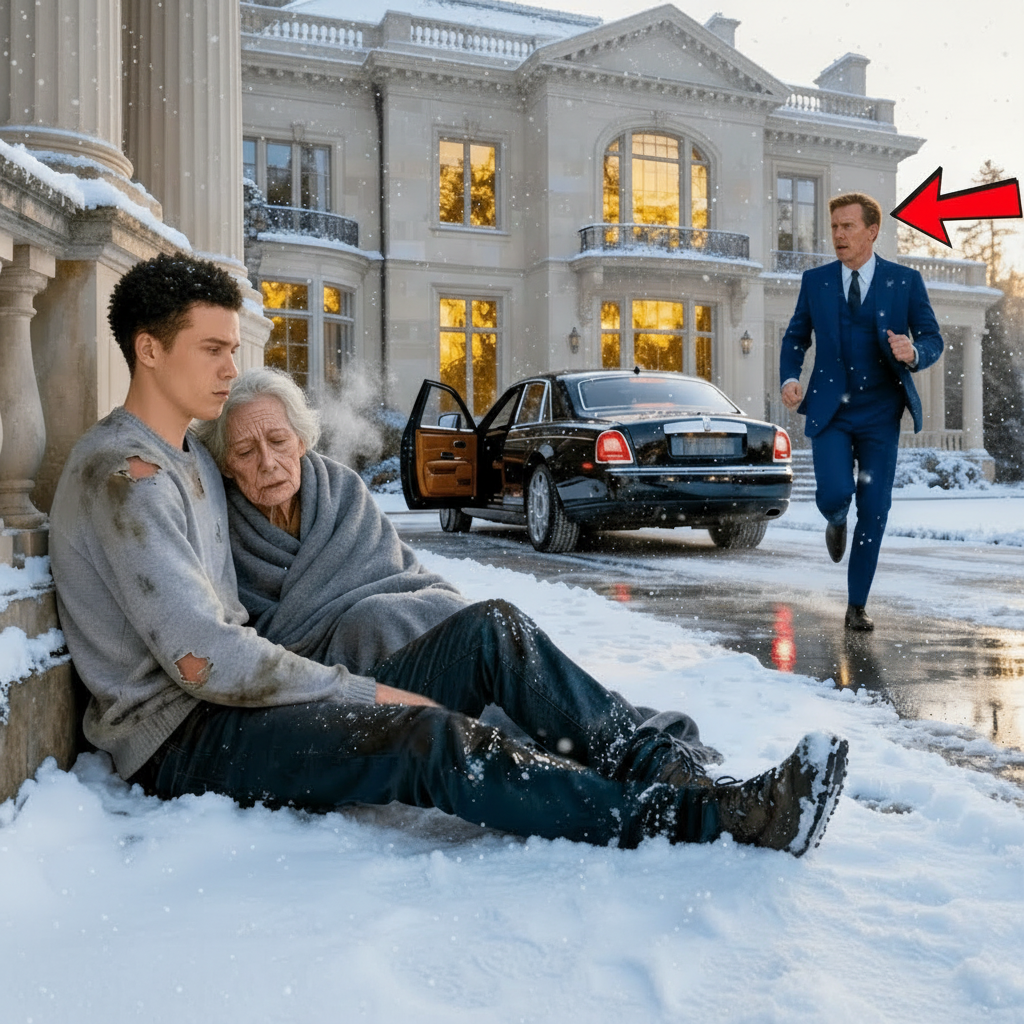 Millionaire Freezes Upon Seeing His Mother Leaning on a Homeless Youth — He Races Toward Them…