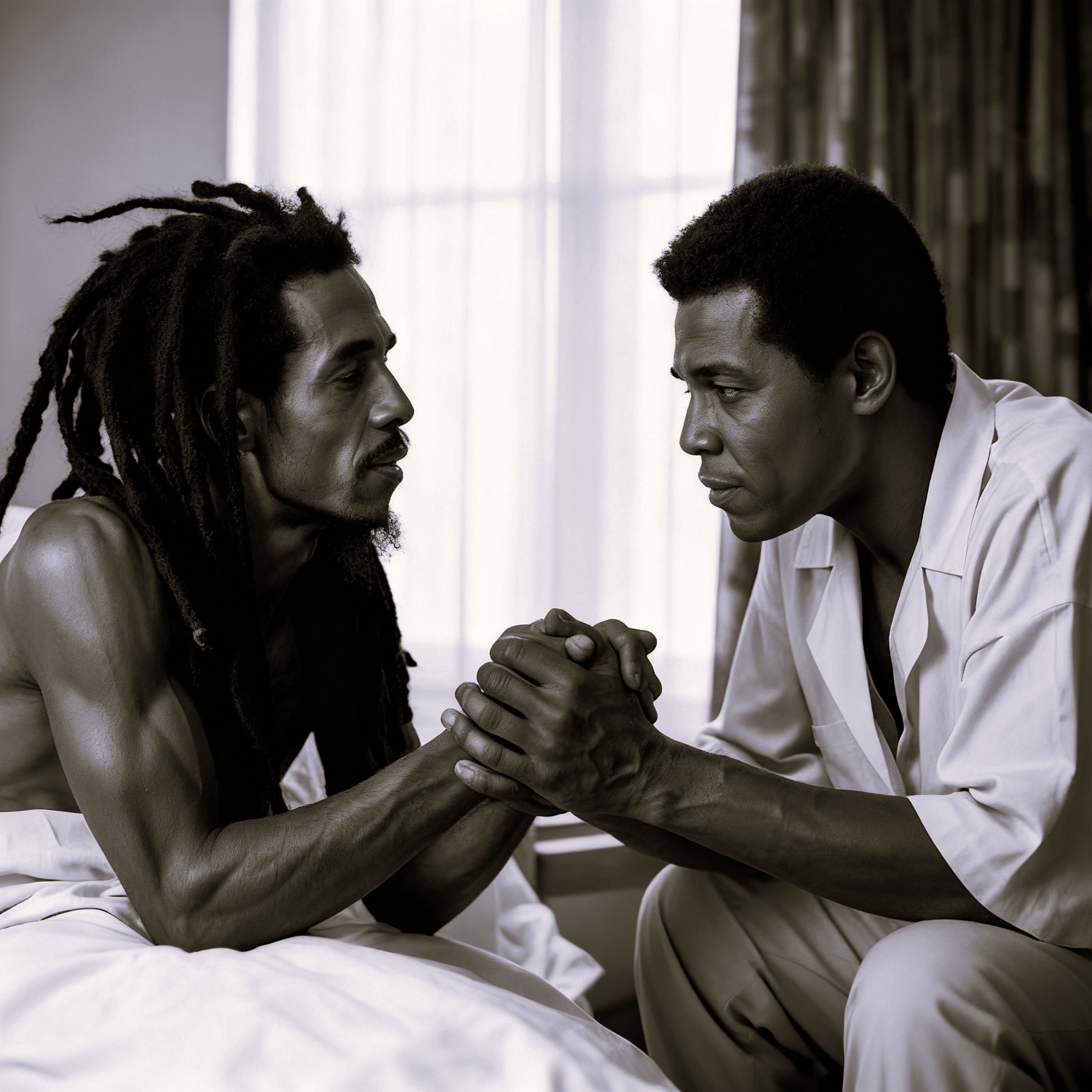 Muhammad Ali visited Bob Marley on his deathbed — Bob’s final words to the champion changed everything.