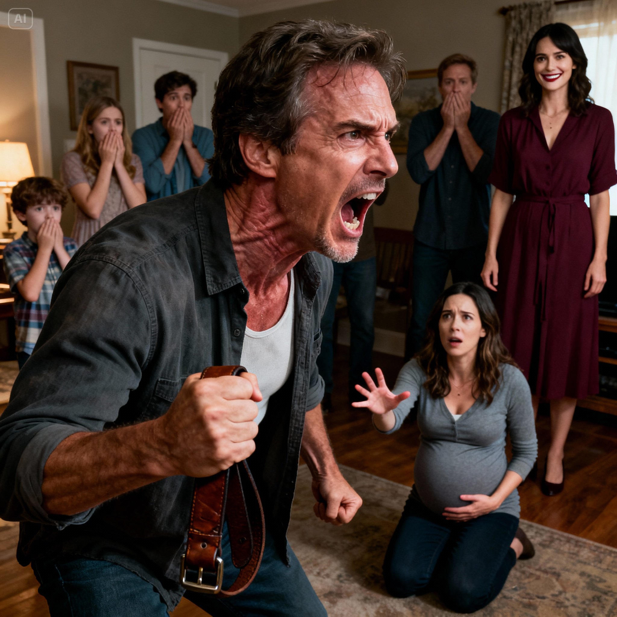 Without knowing his wife’s father was watching from the back of the room, he lashed her 300 times with a belt while his mistress smiled…