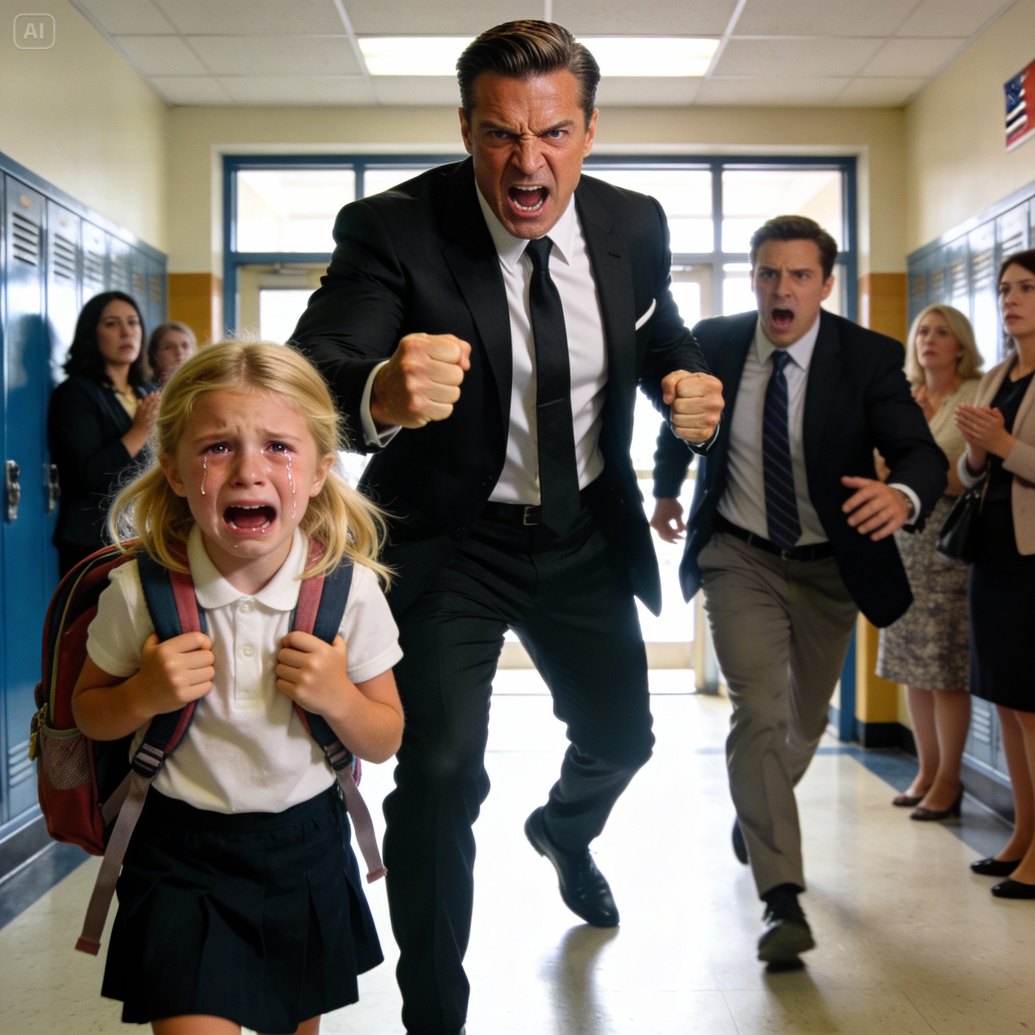 A millionaire arrived at school after hearing his daughter refused to enter her classroom—crying, shaking, begging to go home.