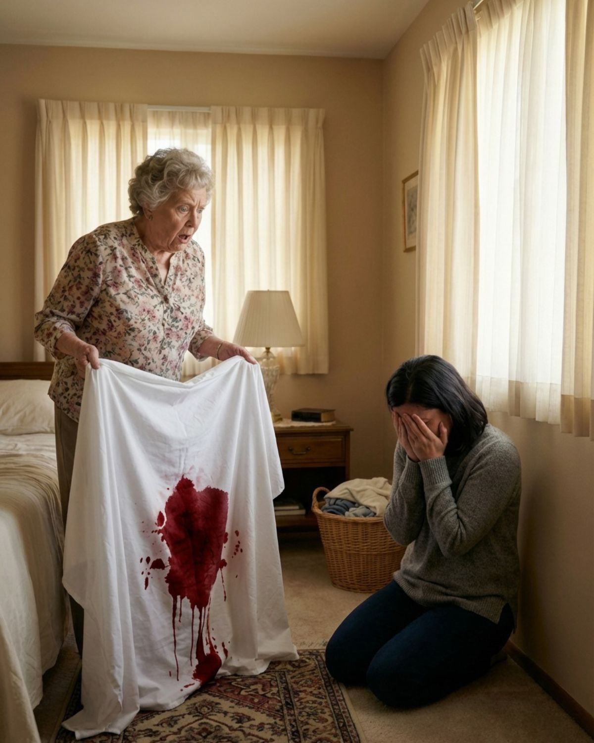 The young bride changed the sheets every day, until her mother-in-law lifted the blanket and saw the blood underneath.