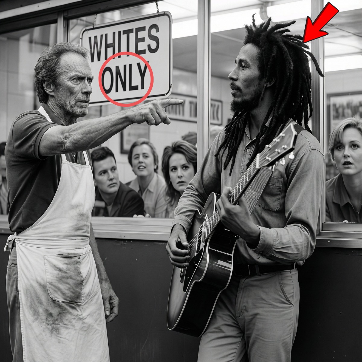 Bob Marley was driving through rural Alabama when he saw something that pained his soul. A diner with a handwritten sign in the window: No Jamaicans, no Blacks, Whites only. His bandmates begged him to keep driving. But Bob had other plans.