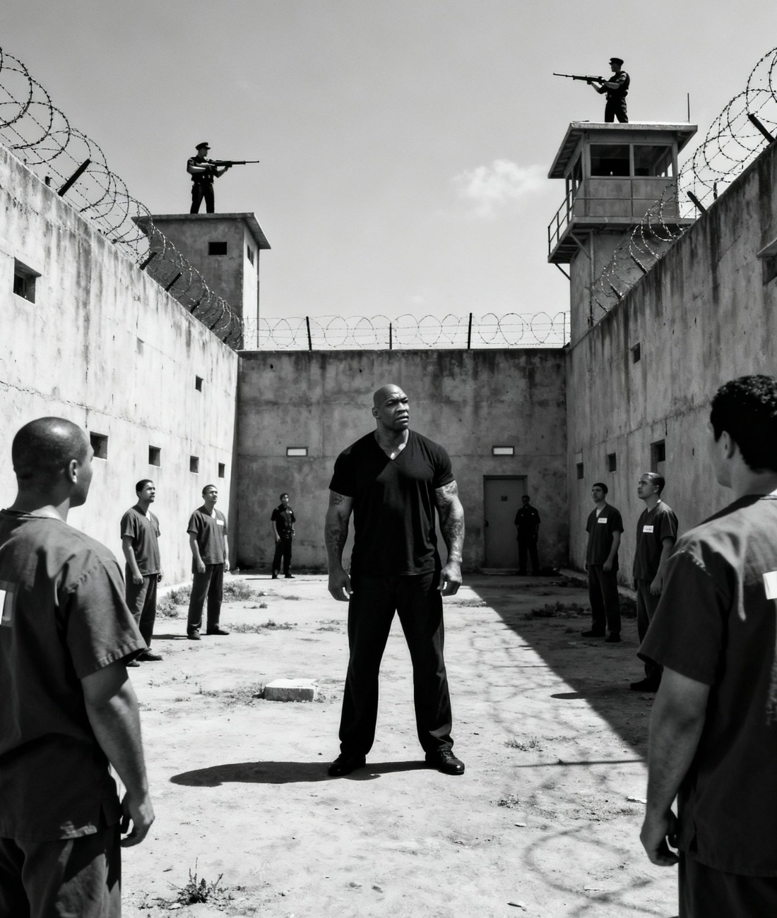 Mike Tyson was in the prison yard when the 6’5″ gang leader said ‘I run things here’ — 5 minutes later.