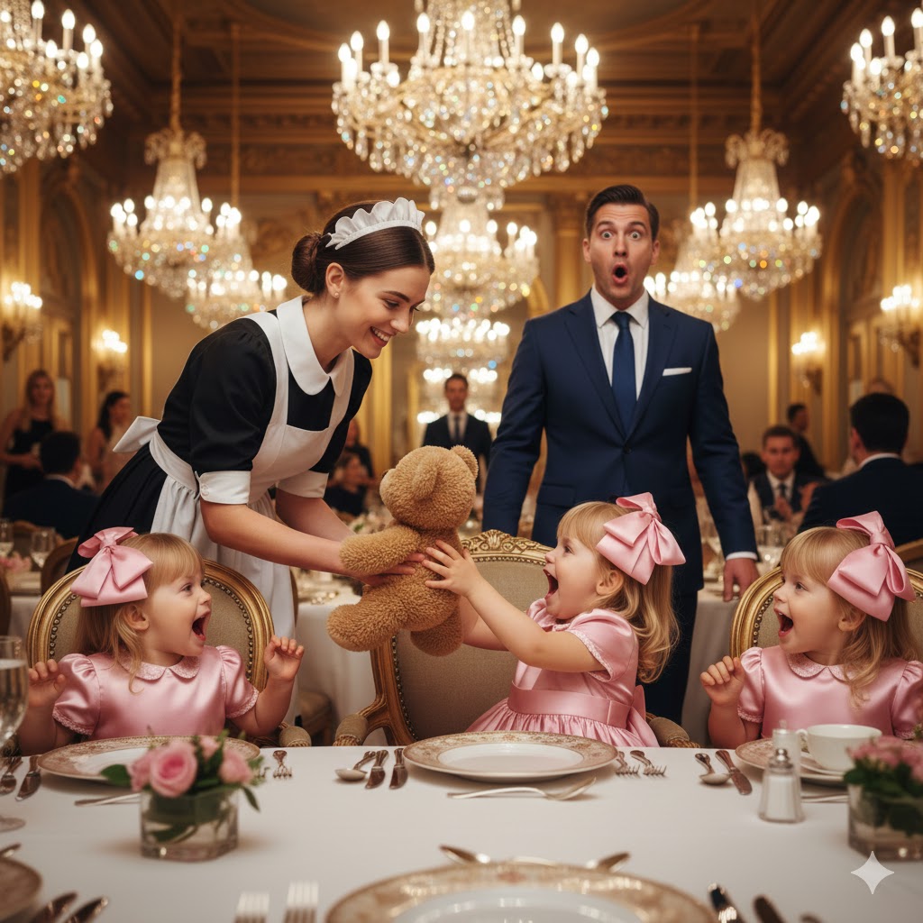 The widowed millionaire brought his mute triplets to work. A waitress did one small thing—and everything changed.