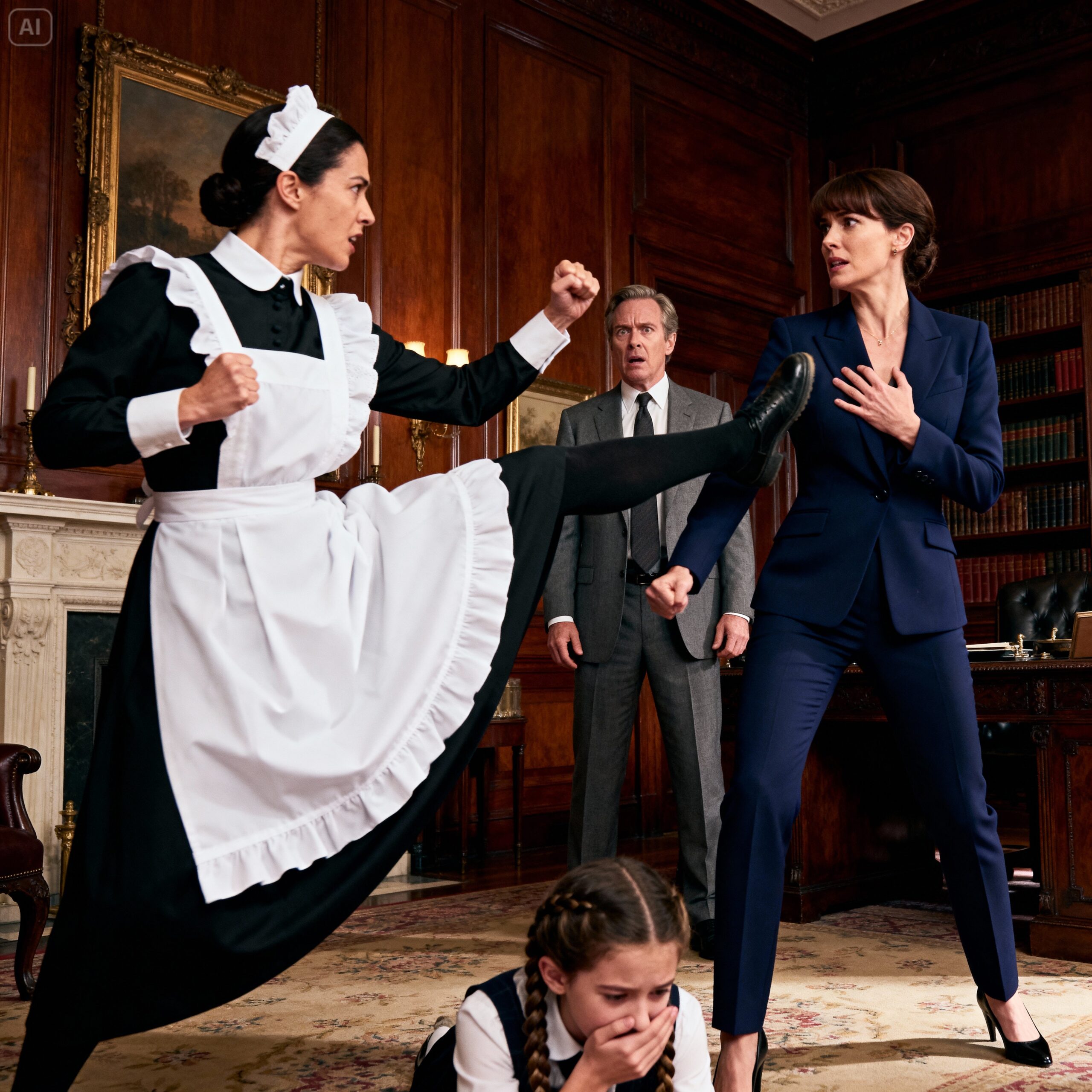 A wealthy father arrived home to find his housekeeper standing between danger and his blind daughter. Upon closer inspection, the truth behind it all left him devastated…