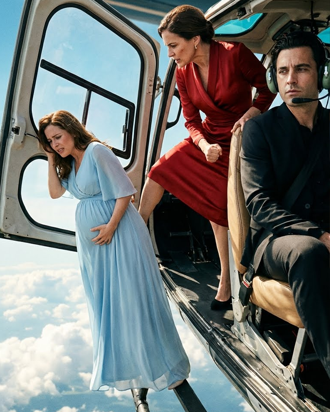 The mistress snapped her fingers at the flight attendant, pointing at my pregnant daughter. “Kick this fat cow off. I want the window seat next to my boyfriend.” My son-in-law just looked down, too cowardly to defend his wife. My daughter stood up, crying, and walked toward the exit. But the pilot suddenly shut off the engines and walked into the cabin. He bowed low to my daughter. “Ms. Sterling, if you leave, we don’t fly.”