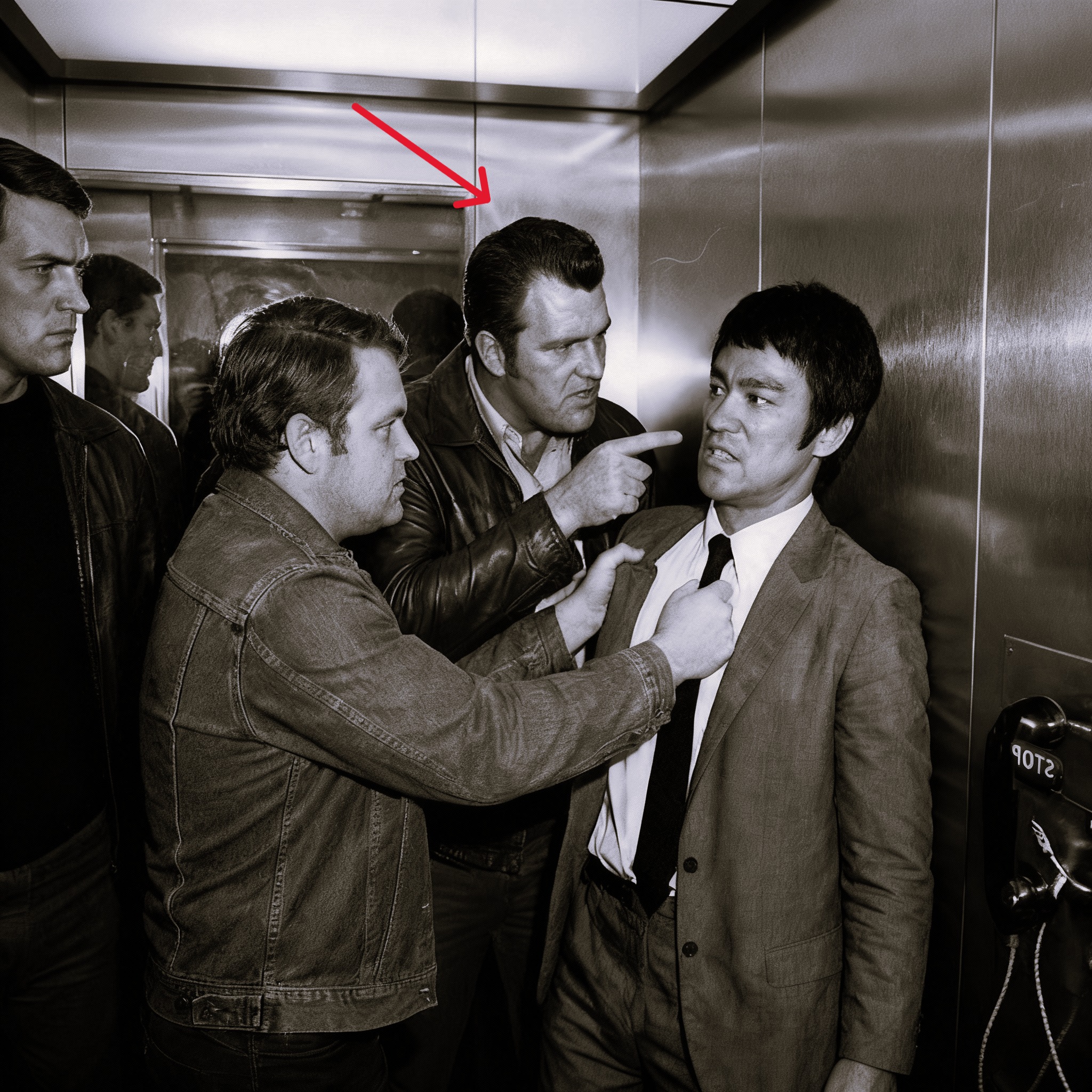 “You have nowhere to r:un, l!ttle man”: They cornered Bruce Lee in an elevator and made the gravest mistake of their lives