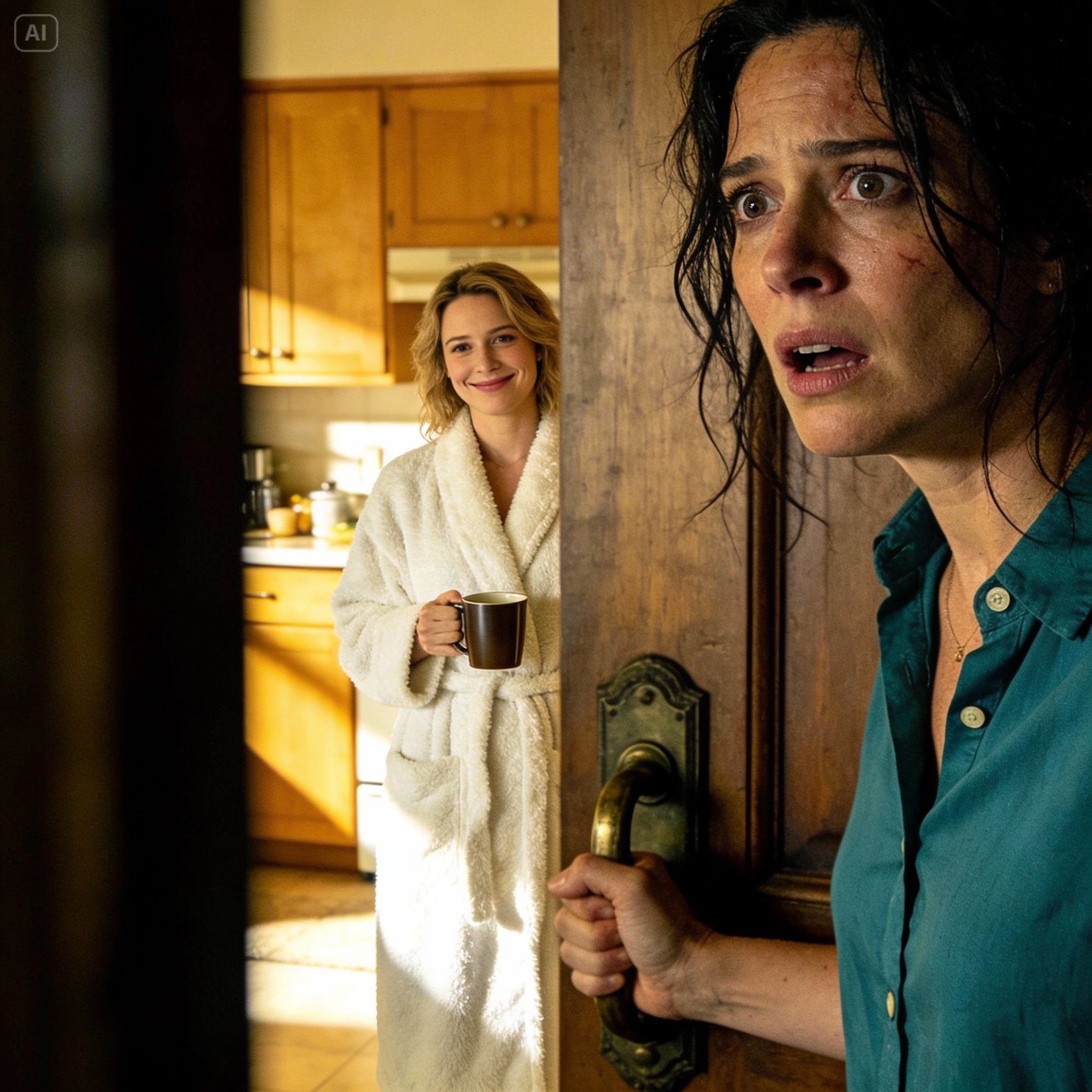 “I was leaving on a business trip, but the flight was canceled and I came back home…