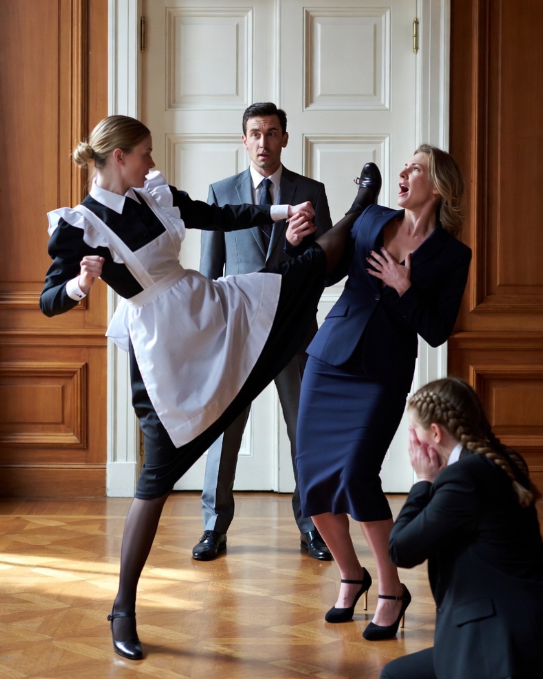 A wealthy father came home and found his housekeeper standing between danger and his blind daughter. Upon looking closer, the truth behind everything left him in shock…