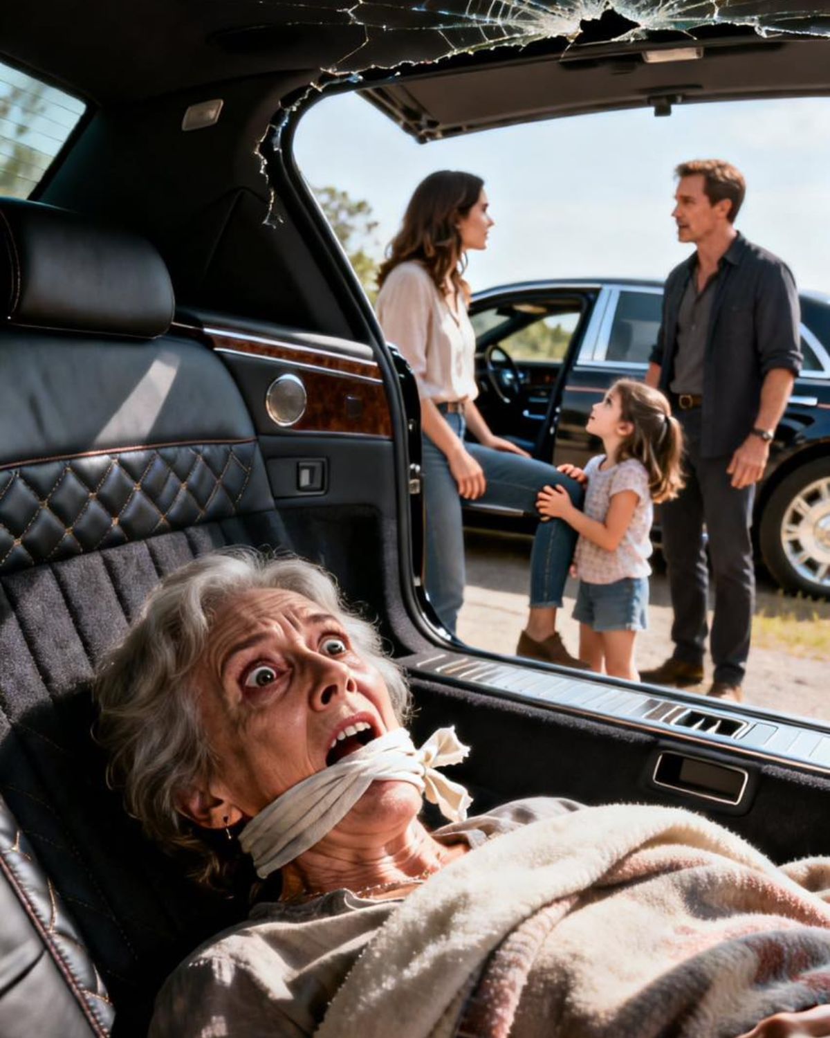 On the morning of my son’s wedding, our family chauffeur pushed me into the trunk and threw a blanket over me. “What on earth are you doing?!” I screamed. “Ma’am, please, hide here. Don’t say a word. You need to see this… please, trust me,” he said. Minutes later, what I saw through the crack left me completely paralyzed.