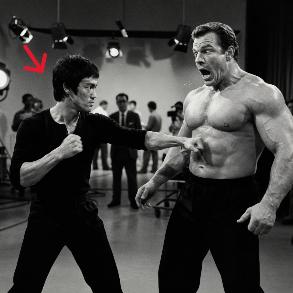 130 kg Weightlifter Laughing at Bruce Lee’s Punch: “That doesn’t hurt” — 3 seconds later, disaster strikes.