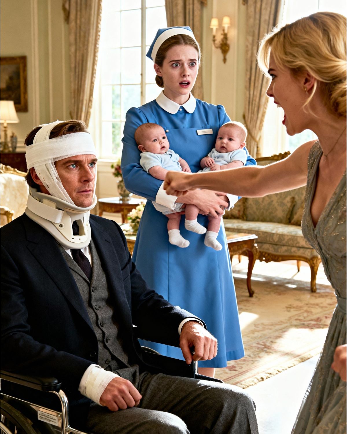 His wife humiliated him believing he was paralyzed, not knowing he was faking it. When she attacked the loyal maid, he stood up from his chair and revealed his secret…