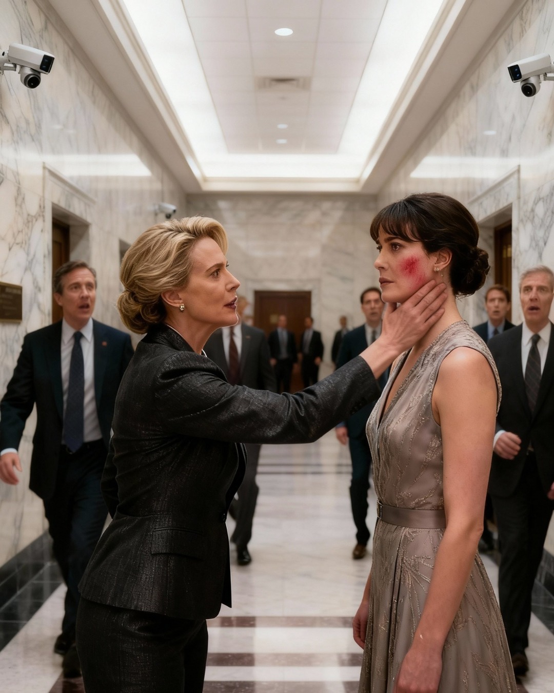 I said nothing when she slapped me in the courthouse hallway. I didn’t scream. I didn’t cry. I only smiled. My husband looked away and whispered, “Let it go.” They thought I was weak. They thought I was finished. What didn’t they know? Five minutes later, I would enter the courtroom… and sit in the judge’s chair.