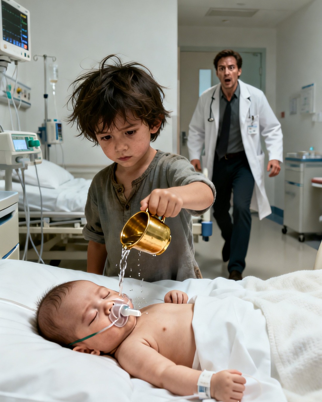 The millionaire’s son was given five days to live… but a poor girl sprinkled holy water on him and…