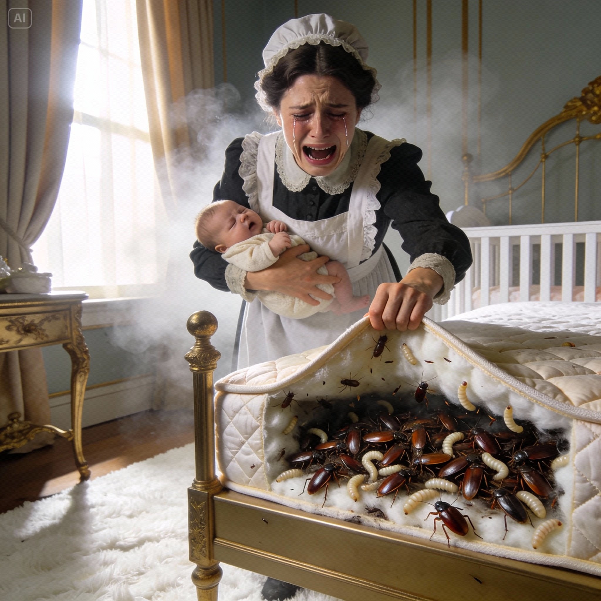 The millionaire’s baby wouldn’t stop crying in bed—until a poor Black maid did the unthinkable…