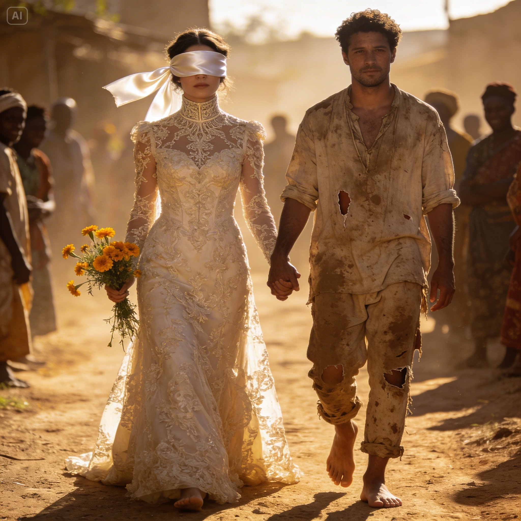 Her father despised her for being blind and handed her over to a beggar in front of the whole town, but what happened next in that mud hut left everyone speechless. A hidden truth that no one saw coming!