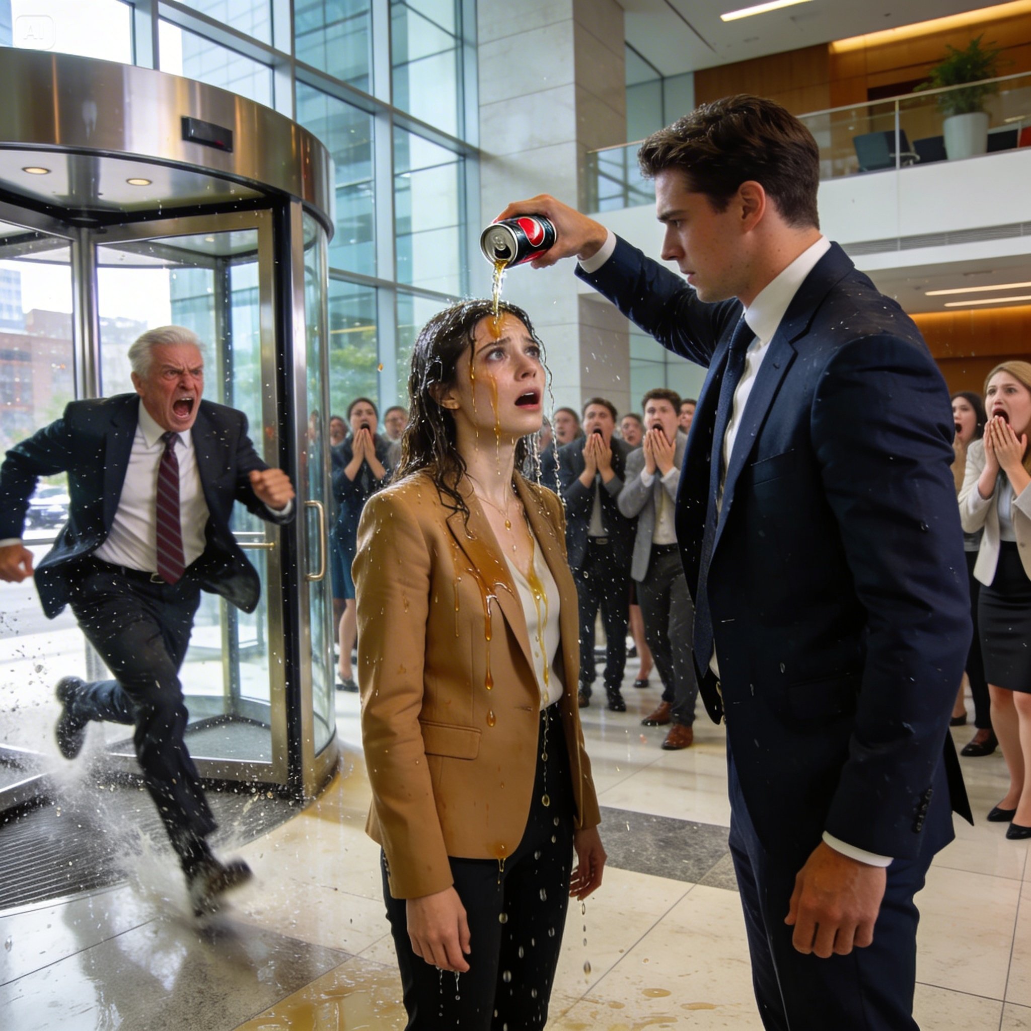 They threw a soda on her and mocked her, thinking she was the cleaning lady. But their laughter froze when the owner walked in and said three words: “She’s my wife.”