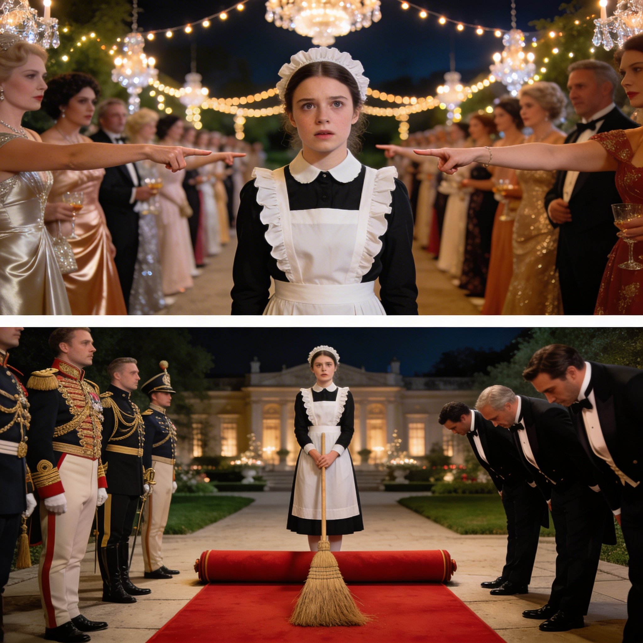 She Arrived at the Reunion Wearing a Maid’s Uniform — They Laughed at Her, But Everyone Fell Silent When a Helicopter Landed to Pick Up the “Princess”!