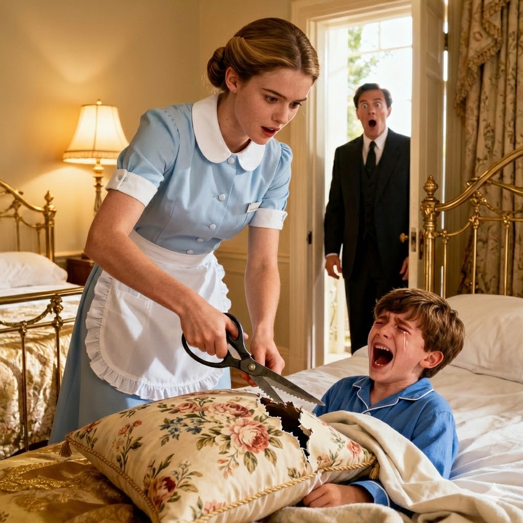 The millionaire’s son screamed in his sleep every night… until the nanny opened his pillow and discovered the shocking truth.