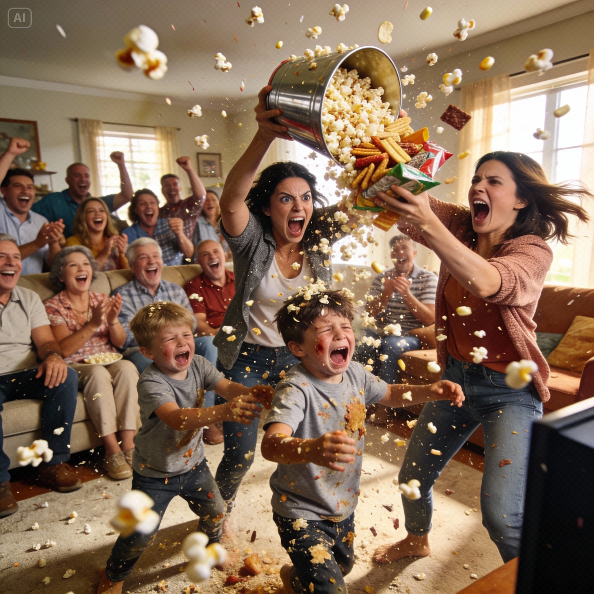 At the family gathering, everyone greeted us more than everyone else and made us sit in the center of the room. Then my sister stood behind me while my mother was recording us and said, “Watch this.”