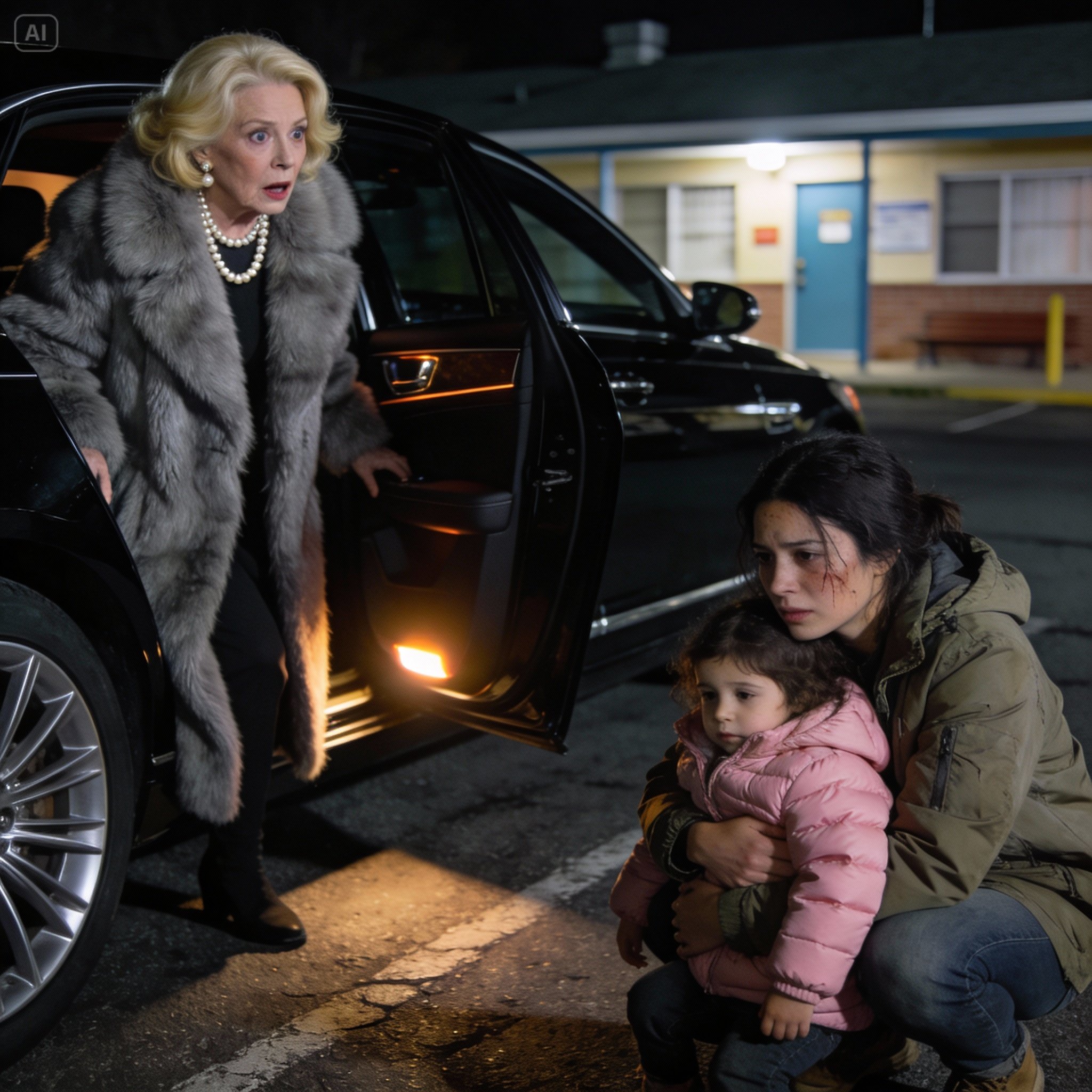 MY MULTI-MILLIONAIRE GRANDMOTHER SAW MY DAUGHTER AND ME STANDING IN LINE AT A HOMELESS SHELTER. CONFUSED, SHE ASKED: “WHY AREN’T YOU LIVING IN THE HAWTHORNE STREET MANSION I LEFT YOU AS AN INHERITANCE?” I FROZE: “WHAT HOUSE?” THREE DAYS LATER, WE ARRIVED AT MY PARENTS’ PARTY… AND THEY TURNED PALE WITH FRIGHT.