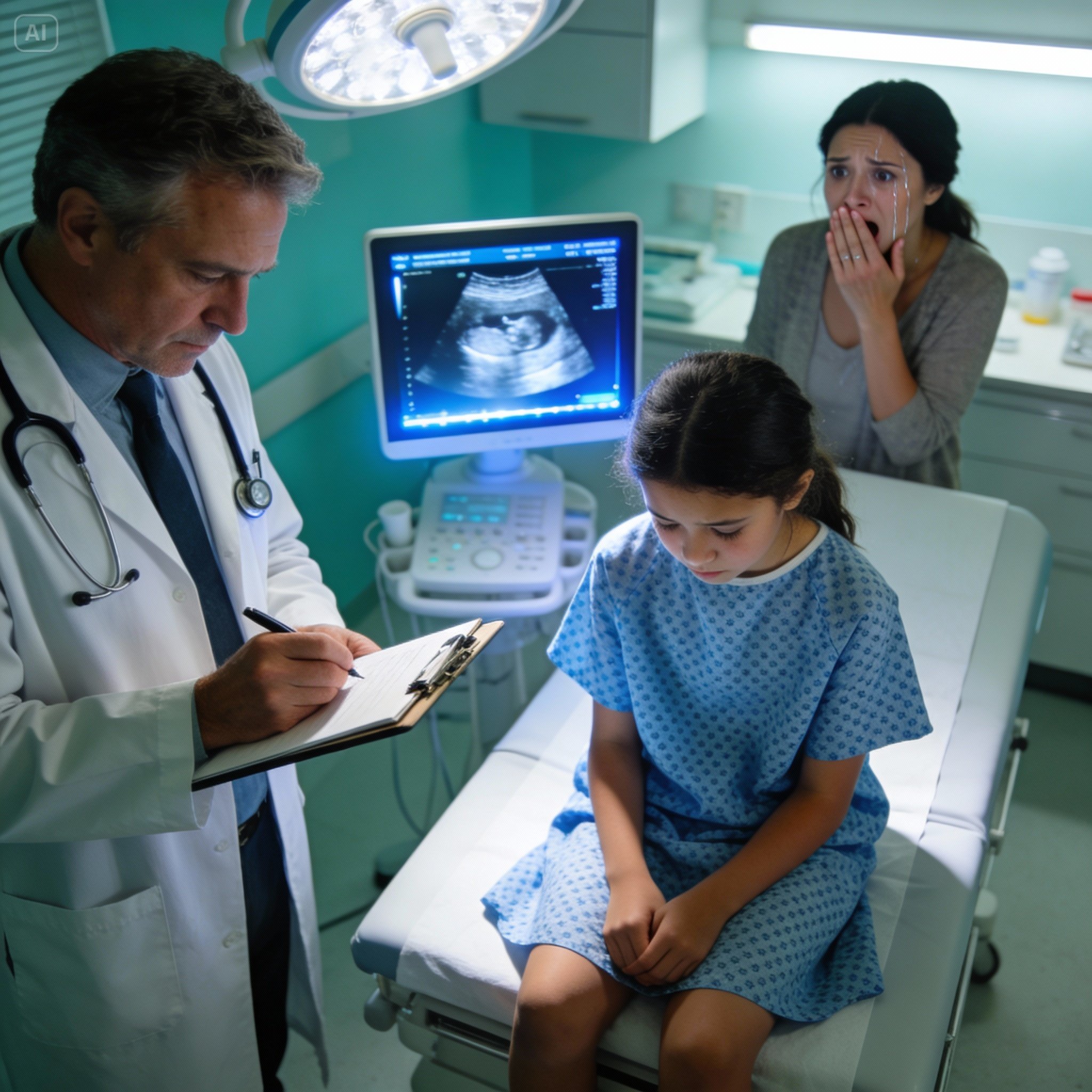 My 15-year-old daughter had been complaining of nausea and stomach pain for weeks. My husband said: “She’s just faking it. Don’t waste time or money.” I took her to the hospital in secret. The doctor looked at the image and whispered: “There is something inside her…” I couldn’t do anything but scream.