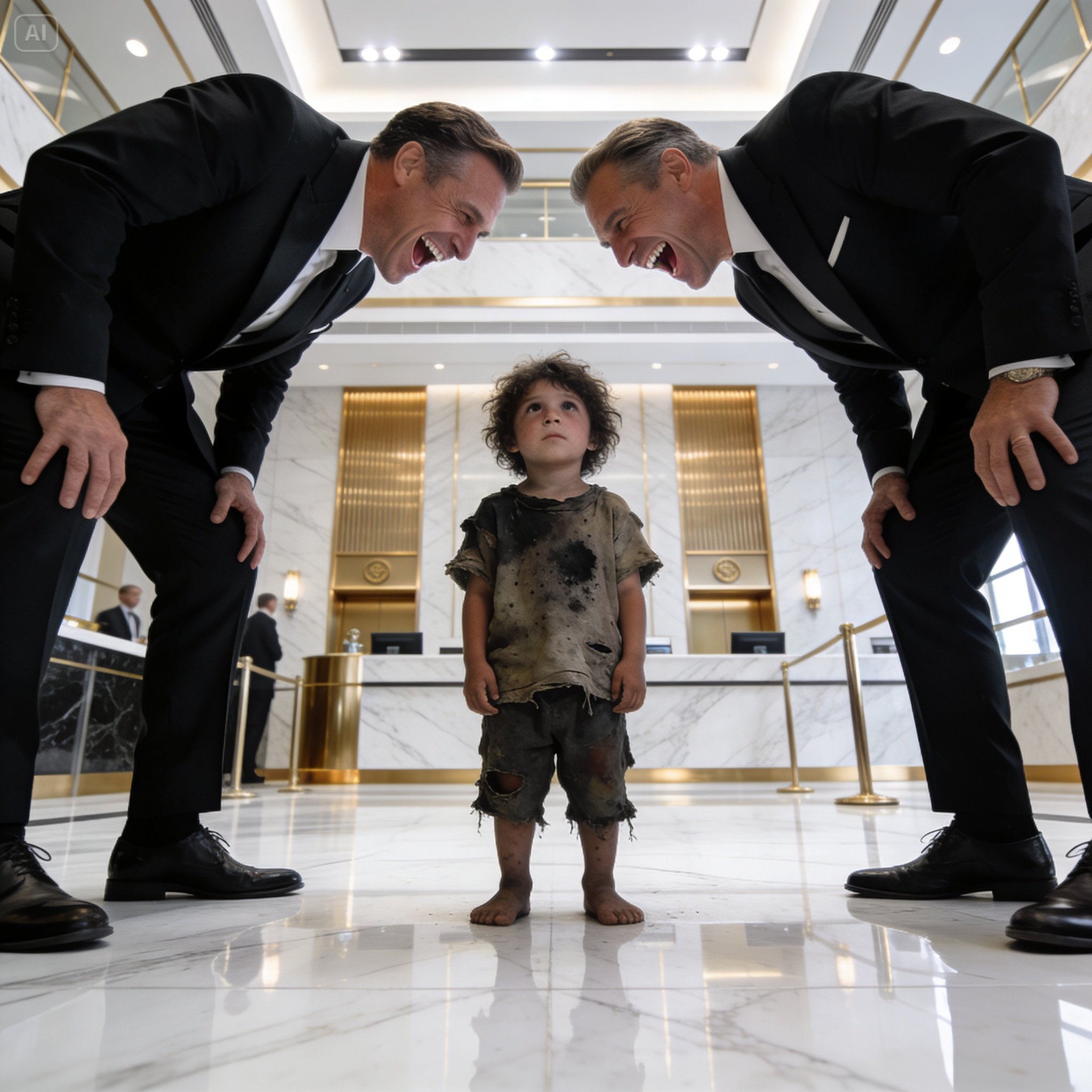 They laughed at a poor boy in a luxury bank… until his true balance appeared