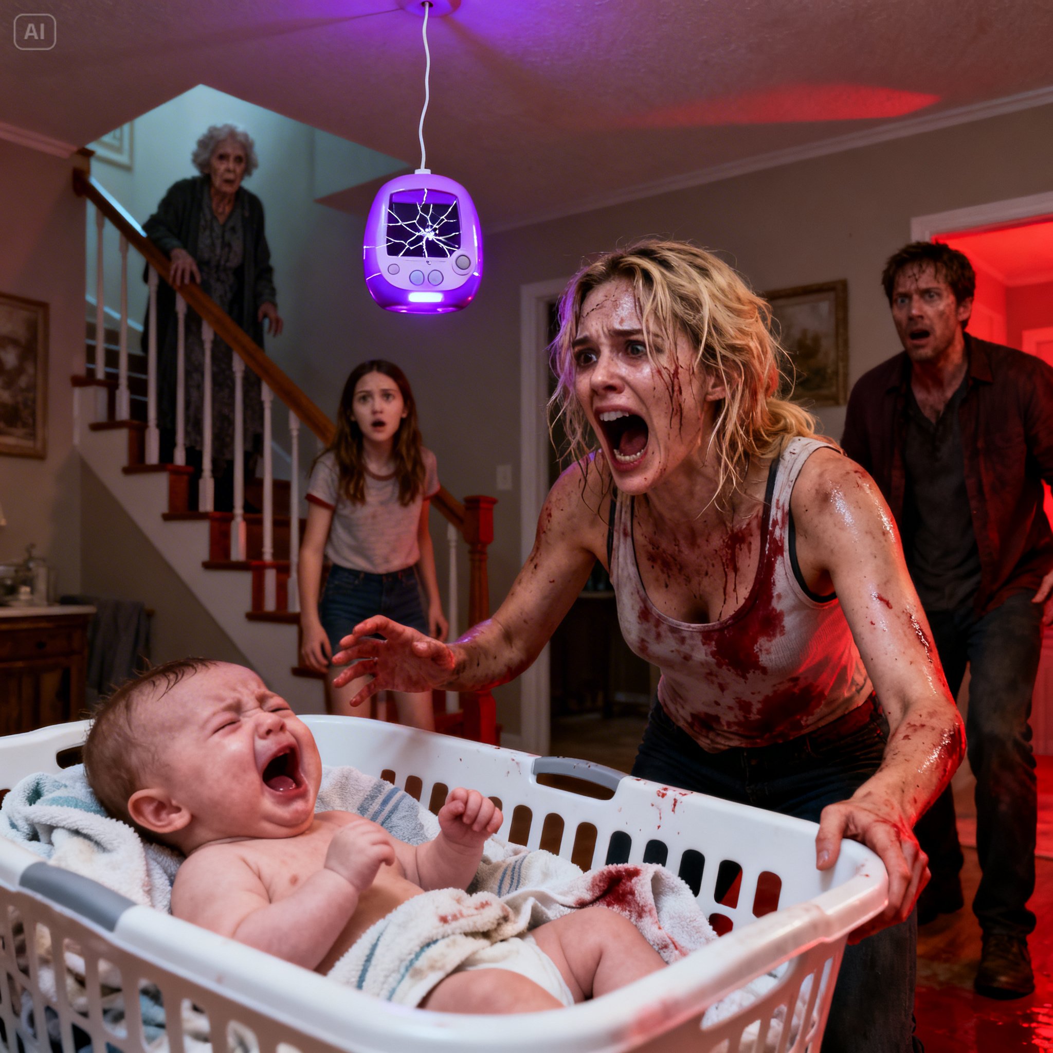 My sister called saying she was babysitting my 8-month-old for the day while I worked. When I came to pick her up hours later, my sister opened the door covered in blood and said casually, “There was an accident.” I pushed past her, screaming for my daughter in panic…