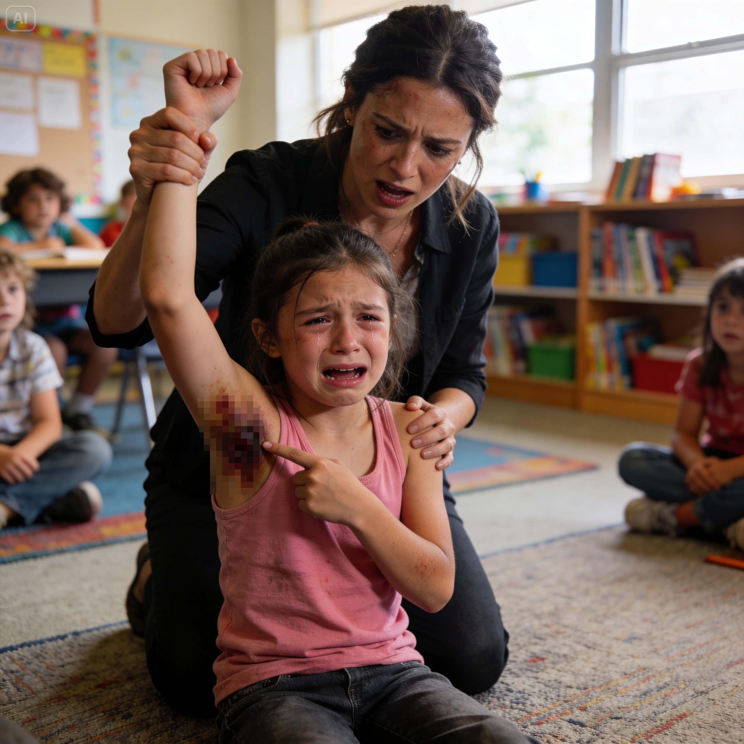 No one in the class sits near the little girl because of the bad smell. The teacher lifts her arm and calls 911, crying at what she sees. You won’t believe what happens next…