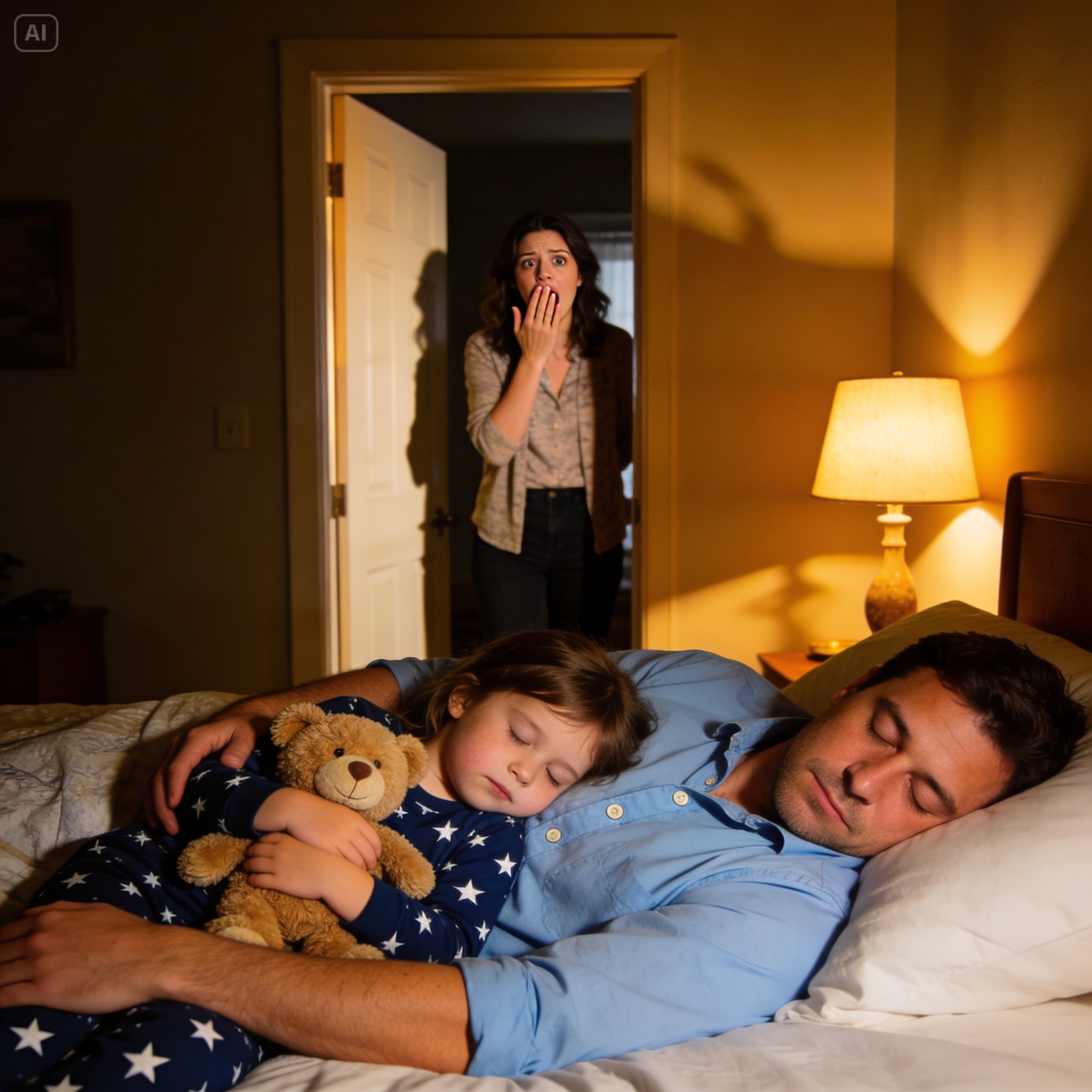 My eight-year-old kept telling me her bed felt “too tight.” At 2:00 a.m., the camera finally showed me why.