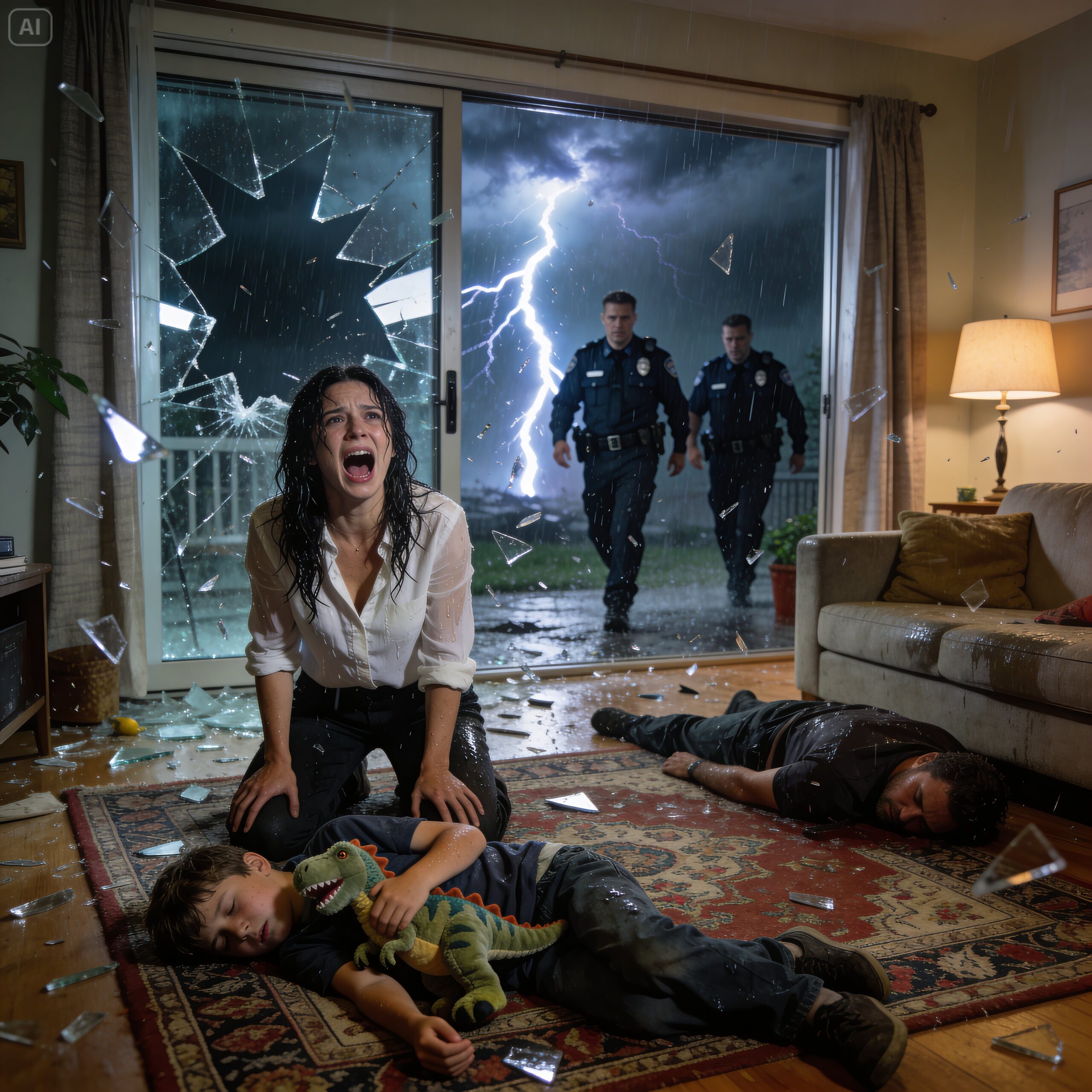 My ten-year-old called me out of nowhere, his voice shaking. “Mom… please. Come home. Hurry.” I burst through the front door, my heart nearly stopped—my child and my husband were lying on the floor, motionless, unconscious. When the officers arrived, one of them pulled me aside and spoke in a low, careful voice, “Ma’am… please stay calm. We’ve found something…”