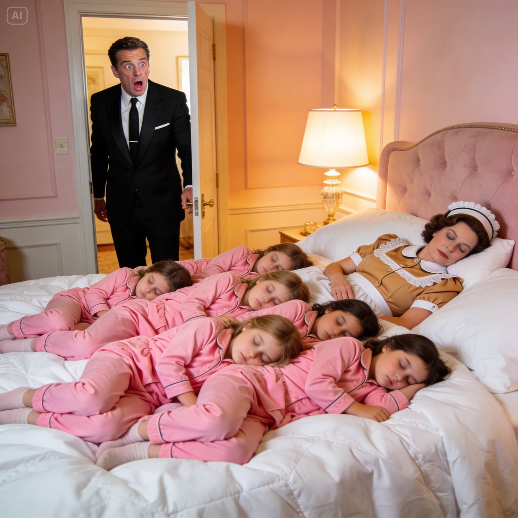 He fired 37 nannies in two weeks… until the cleaner did what no one else could for his six daughters.