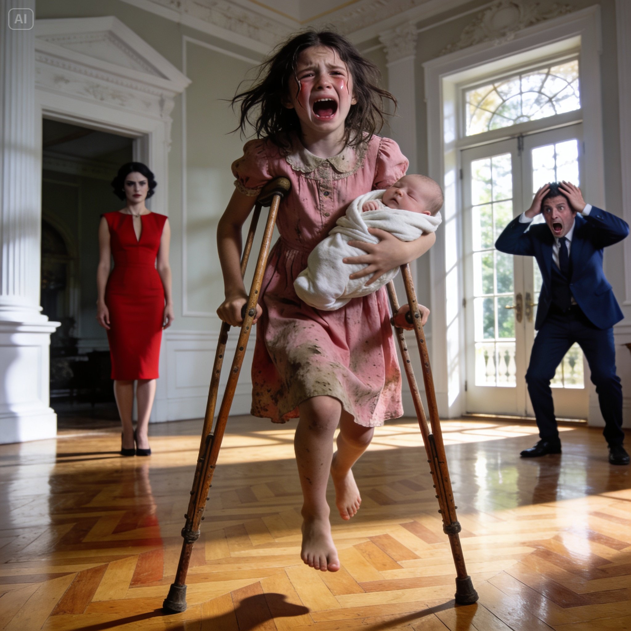 He Came Home From a Business Trip and Found His Daughter Dragging Her Baby Brother Across the Floor—She Whispered, “ Don’t Let Her Know You’re Here…