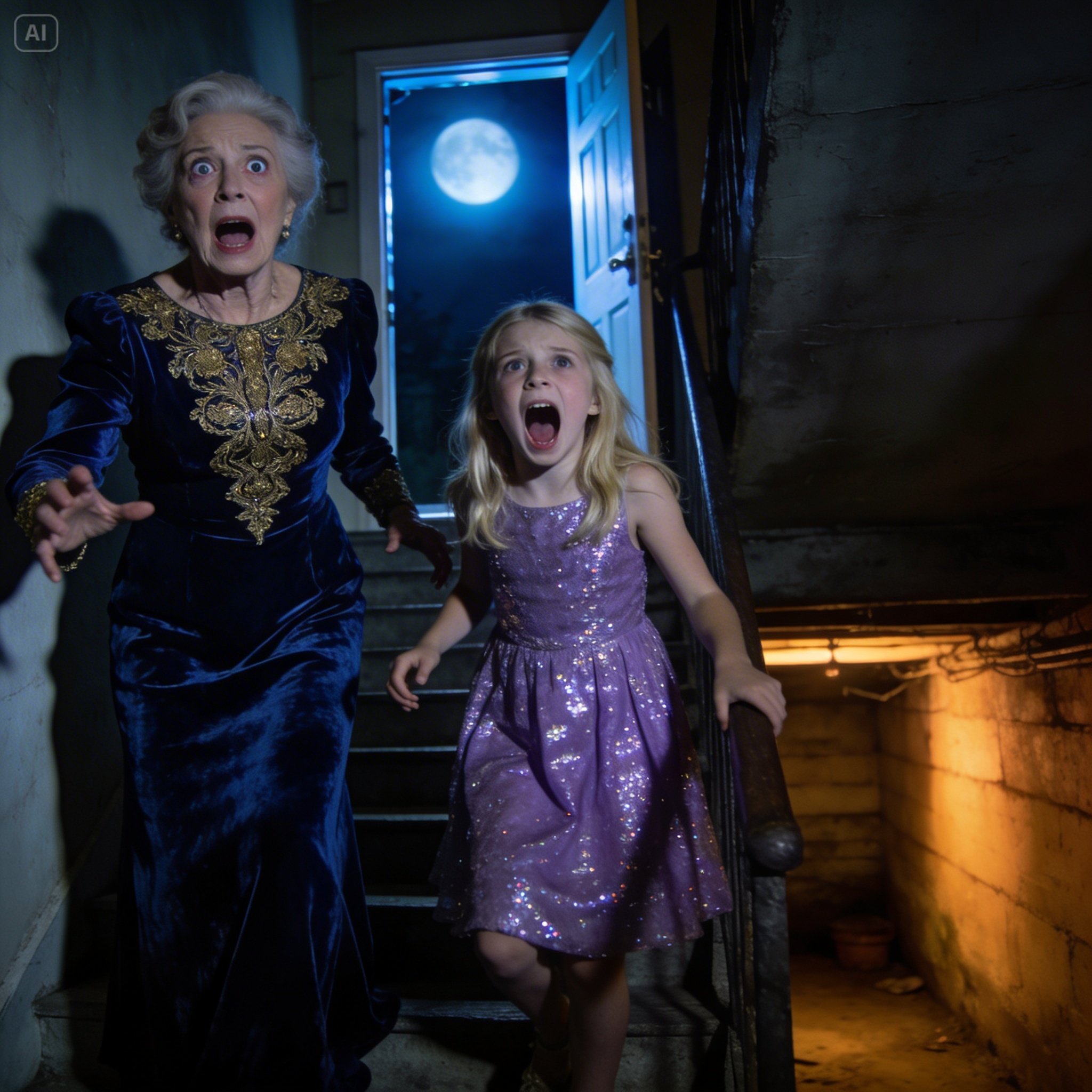 When I came to my son’s house, I discovered my 7-year-old granddaughter chained up, shaking with terror. “Grandma… please save Daddy first!” she cried. My heart stopped as I yanked open the basement door—my son was lying there…