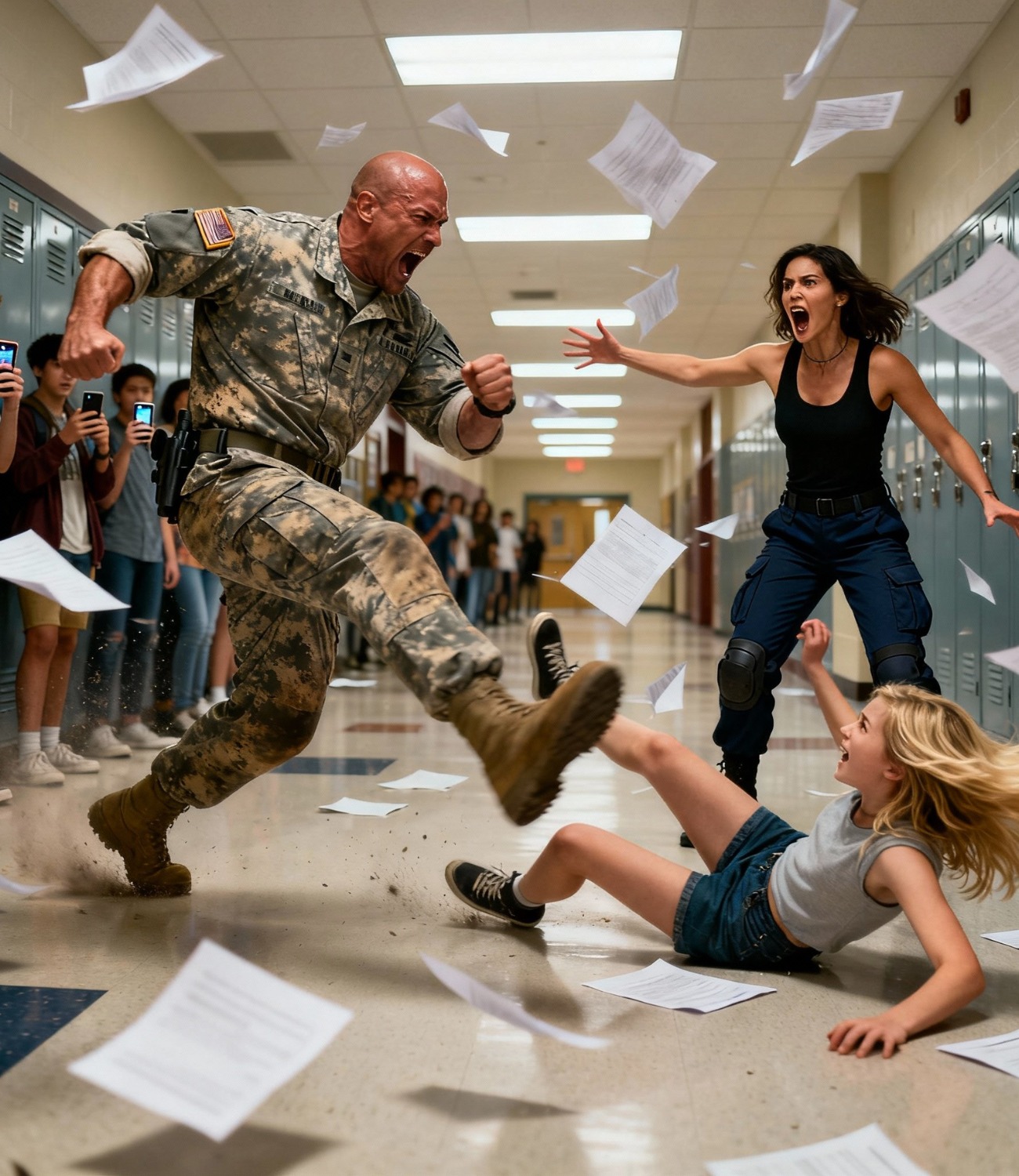 “Silence!” They kicked the girl for saying her mother was a Navy SEAL, and then she stormed into the house.