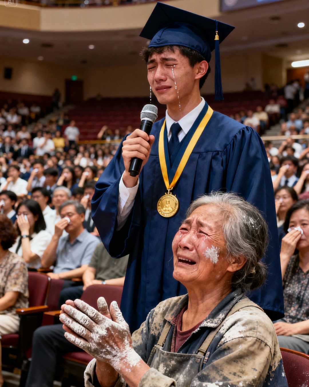 They mocked me because I am the son of a garbage collector, but at graduation, I only said one sentence… and everyone fell silent and wept.