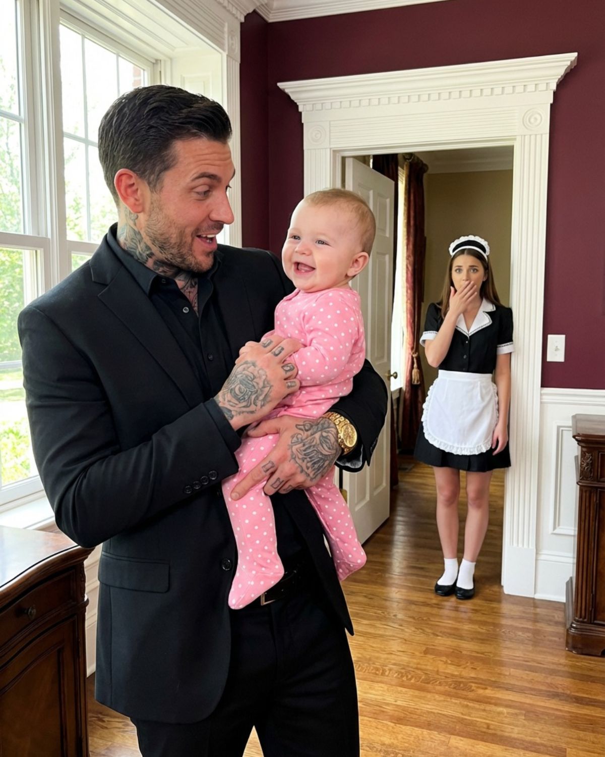 A Rich Man Found His Housekeeper’s Little Daughter Hiding in His Mansion — And What He Did Next Was Something No One in That House Expected