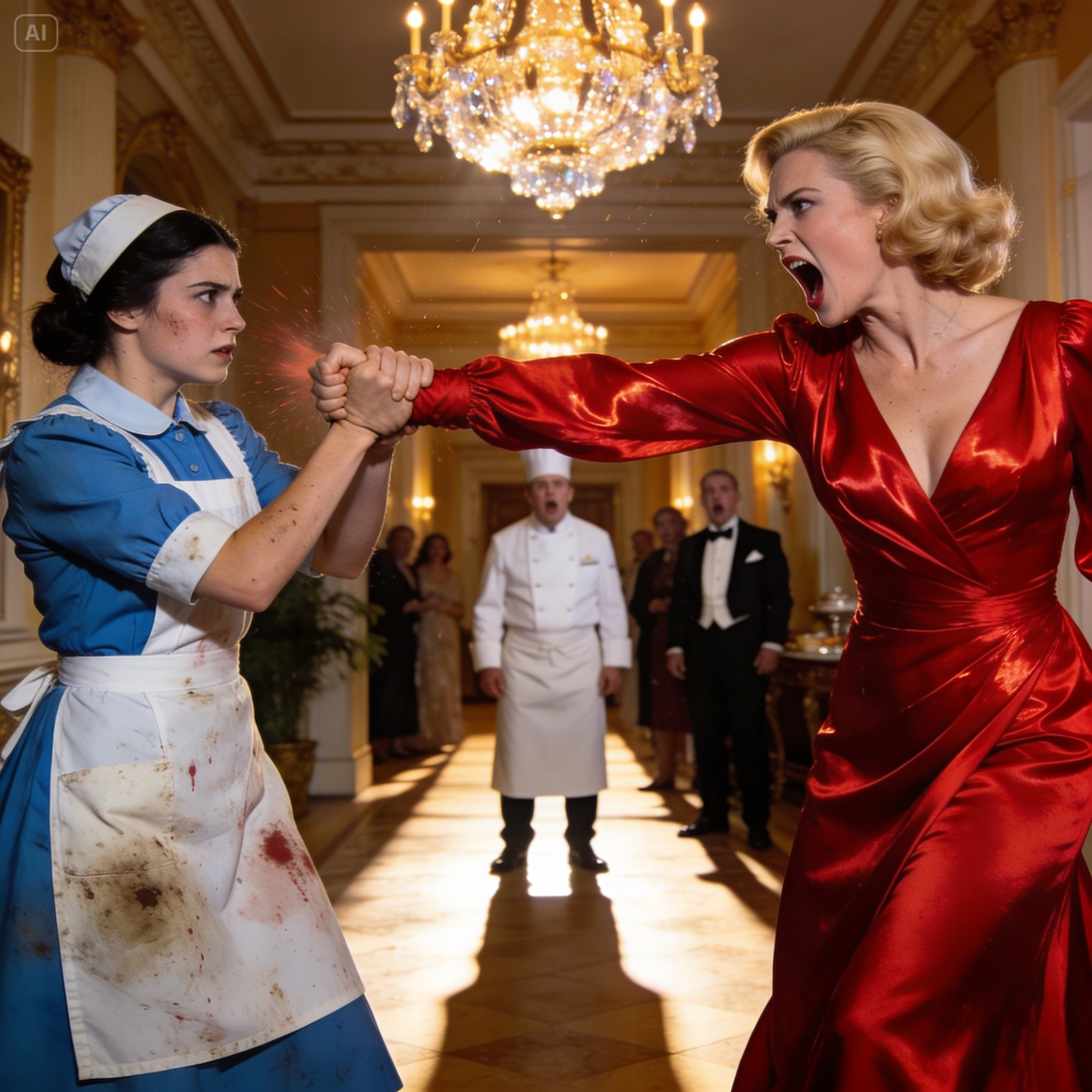 “Don’t hit her—she’s seventy-two!” — A New Maid Stopped a Slap, and the Mafia Boss Stared Like He’d Seen a Ghost